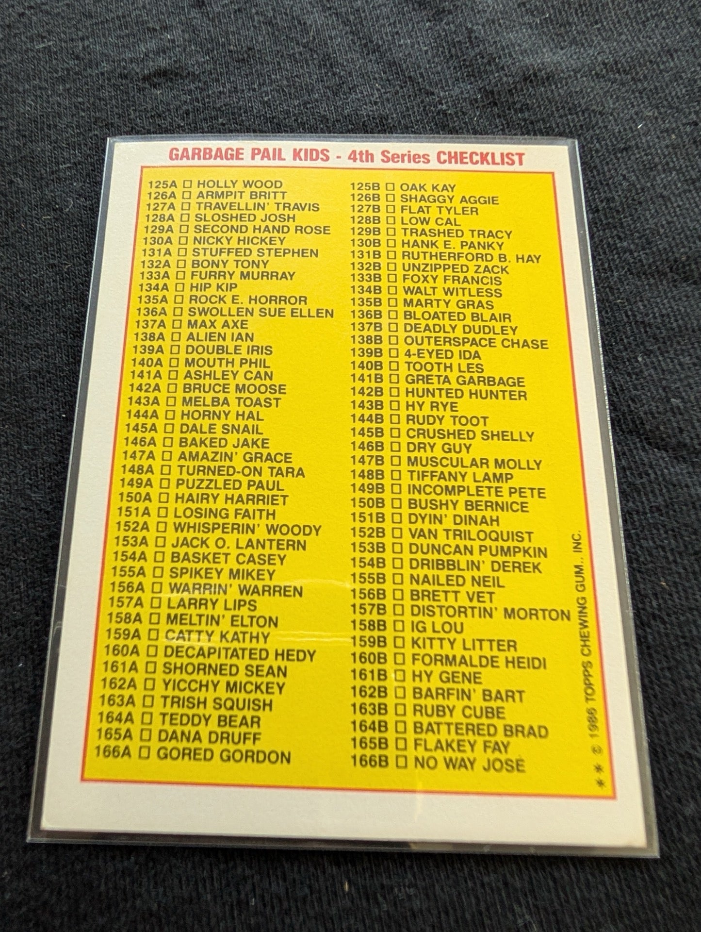 Lot of 9 Vintage 1986 Garbage Pail Kids GPK Cards OS4 Series 4 - 136a 141a 143a
