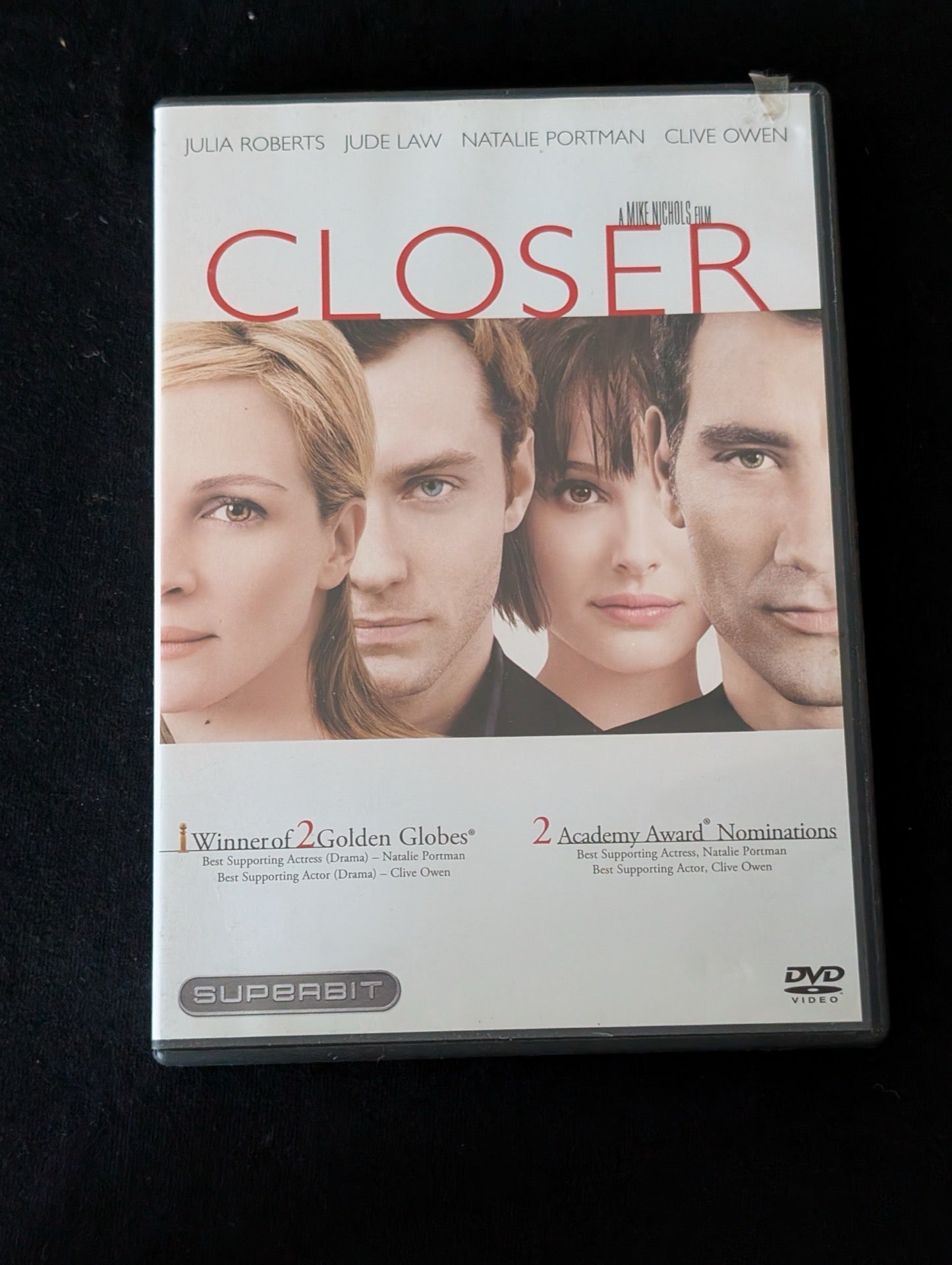 Closer (DVD, 2004) Superbit Edition - Julia Roberts, Jude Law, Natalie Portman