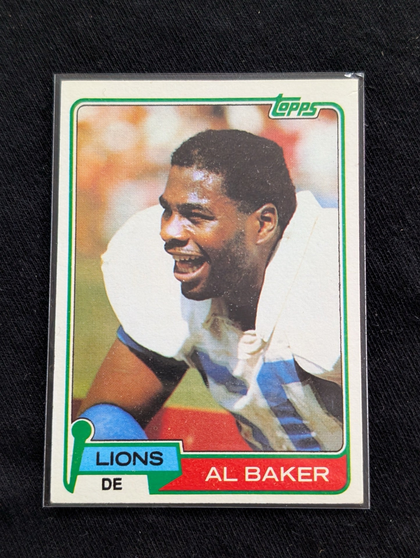 Al "Bubba" Baker 1981 Topps Detroit Lions Lot (2) Base & Super Action DE
