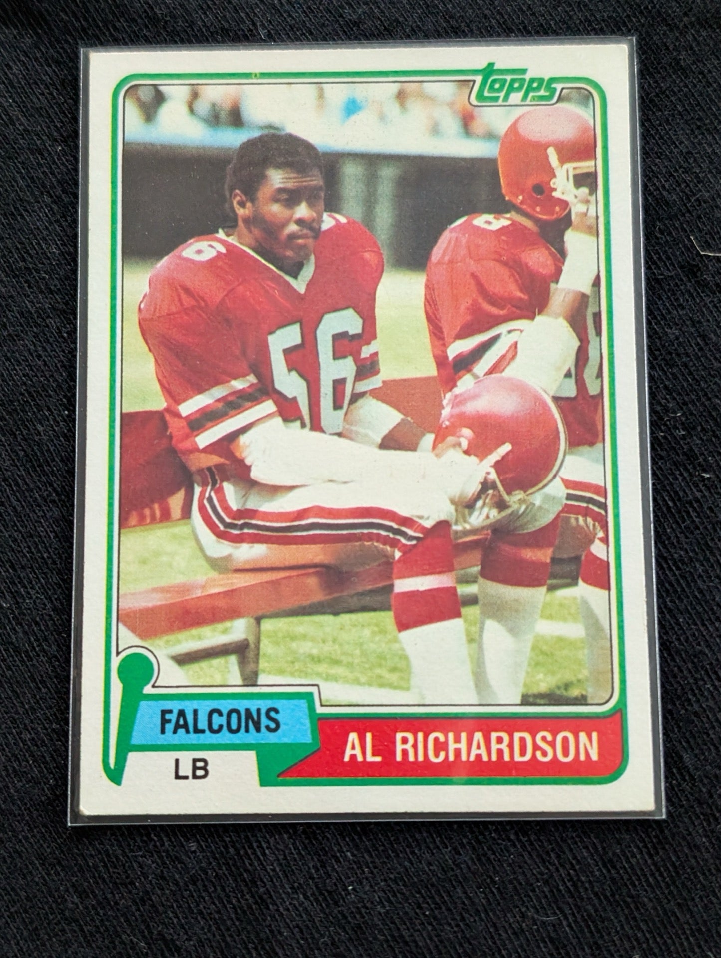 Al Richardson 1981 & 1982 Topps Atlanta Falcons Lot (2) Football Cards LB