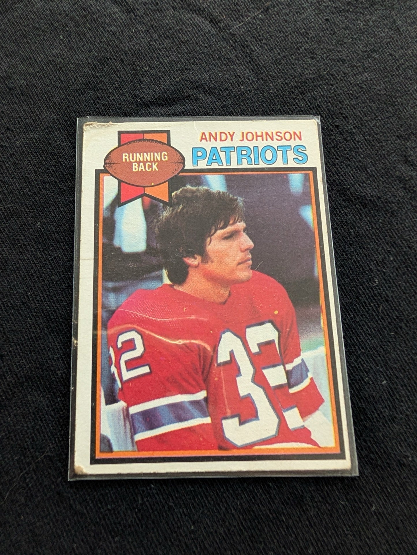 Andy Johnson 1977 & 1980 Topps New England Patriots Lot (2) Vintage RB