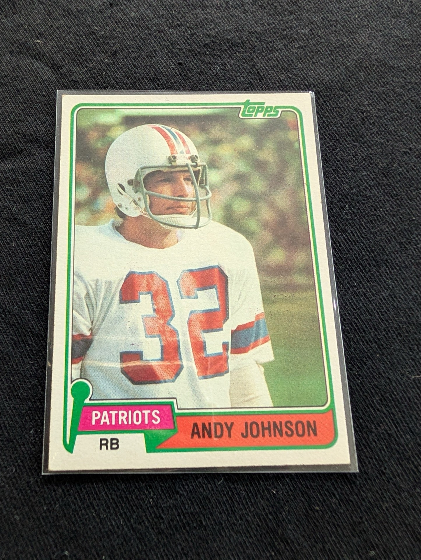 Andy Johnson 1977 & 1980 Topps New England Patriots Lot (2) Vintage RB
