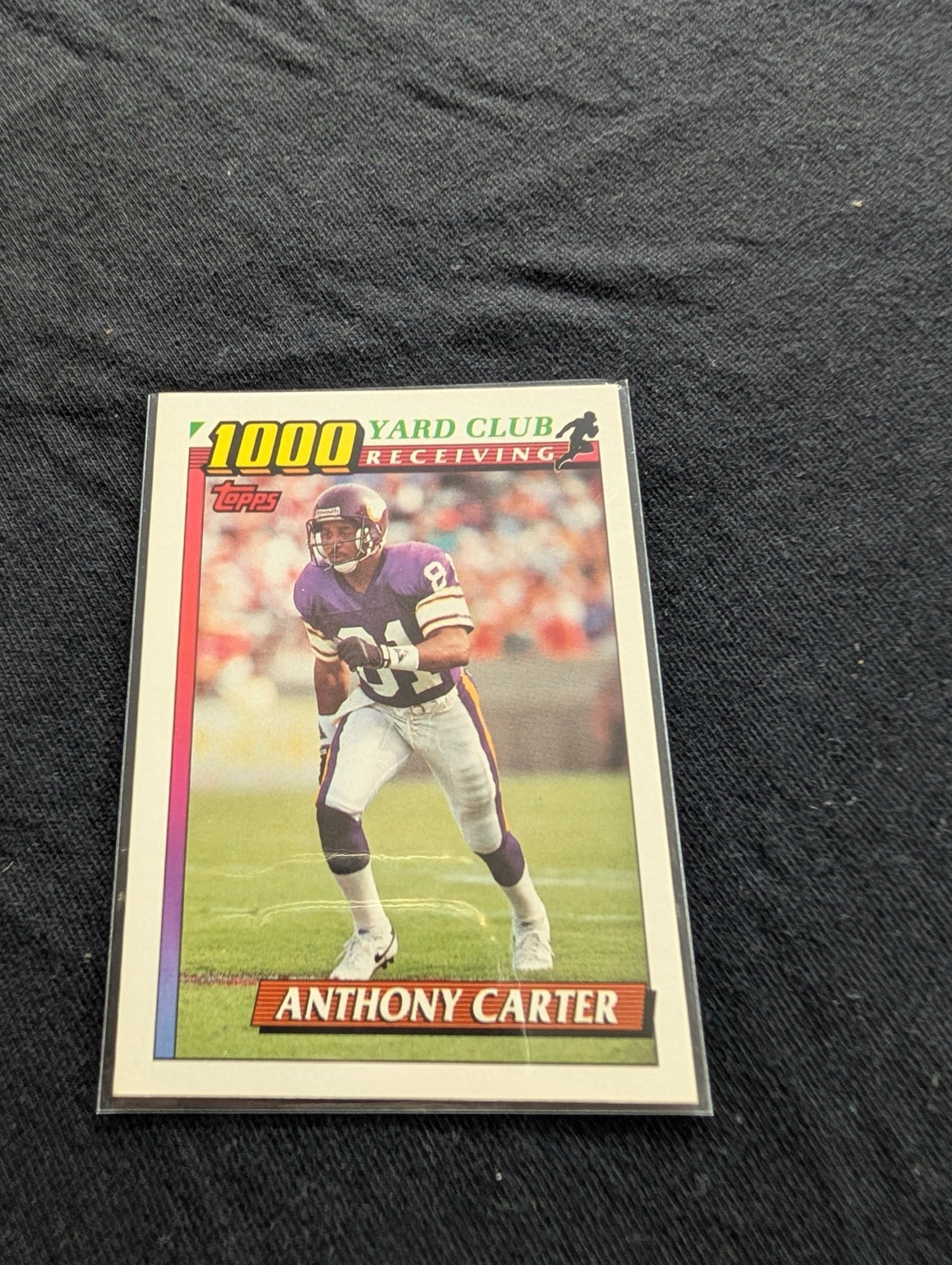 Anthony Carter Vikings Lot (2) 1991 Topps 1000 Yard Club & 1991 Pro Set