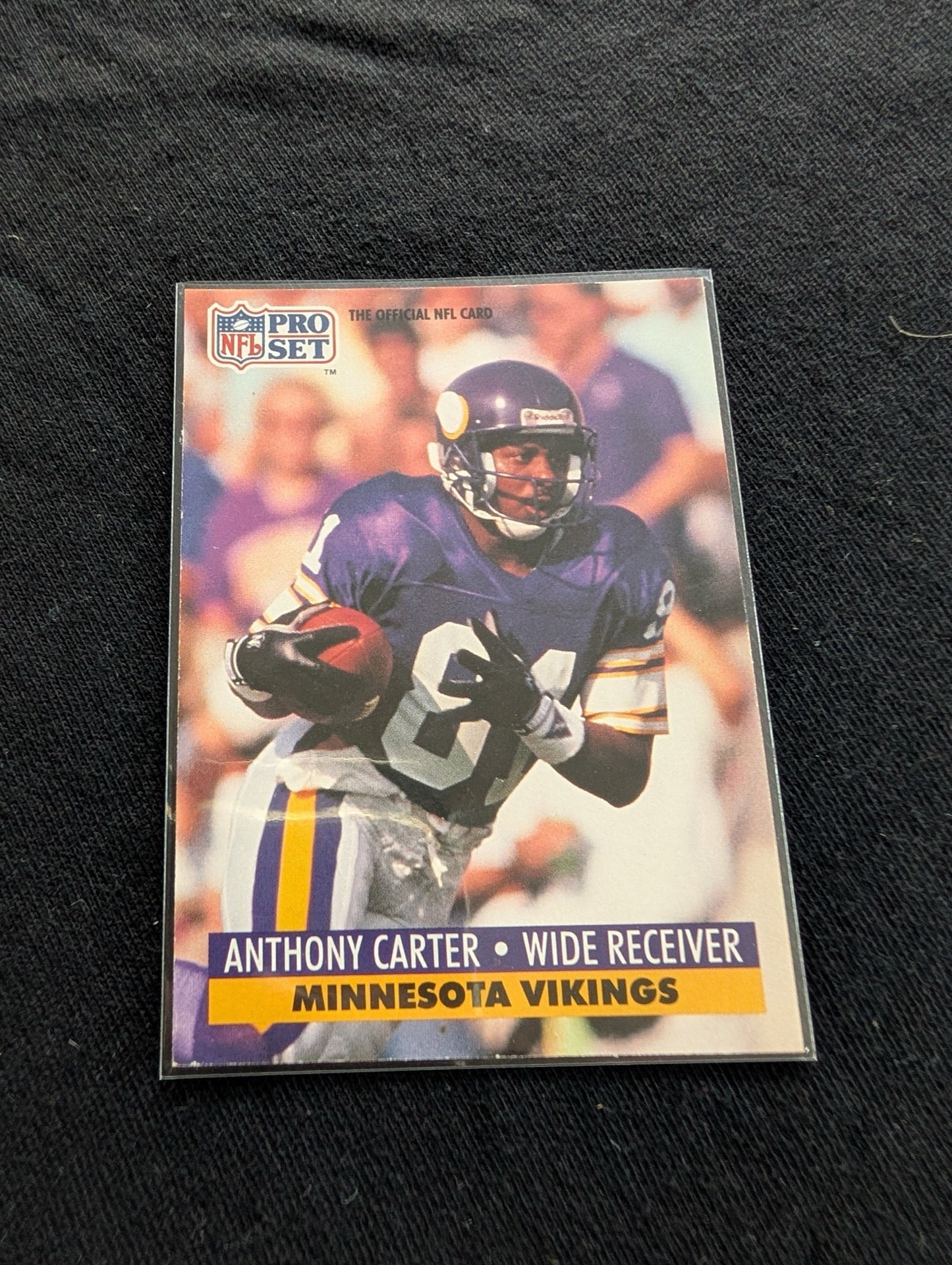 Anthony Carter Vikings Lot (2) 1991 Topps 1000 Yard Club & 1991 Pro Set