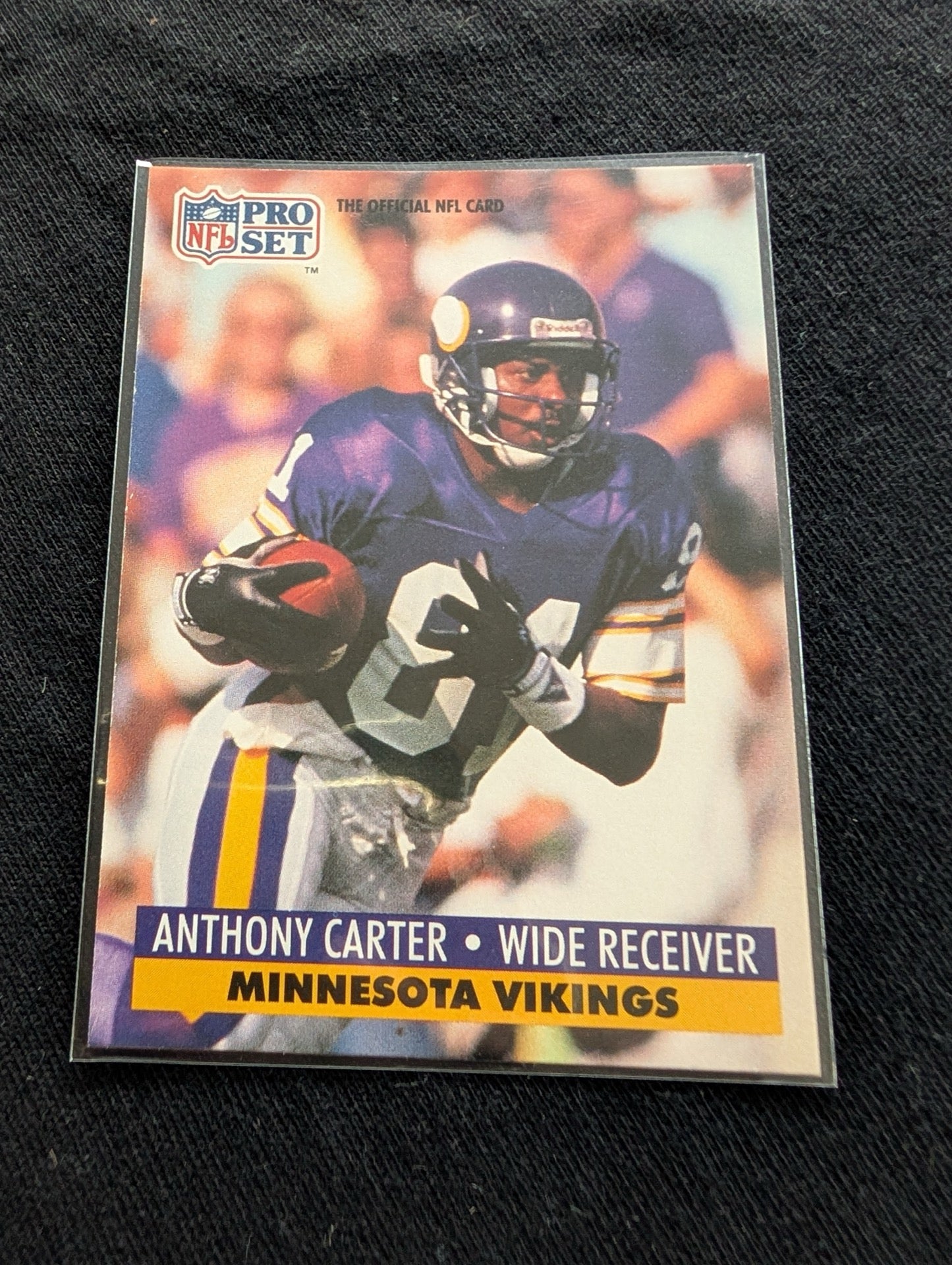 Anthony Carter Vikings Lot (2) 1991 Pro Set & 1991 Topps 1000 Yard Club