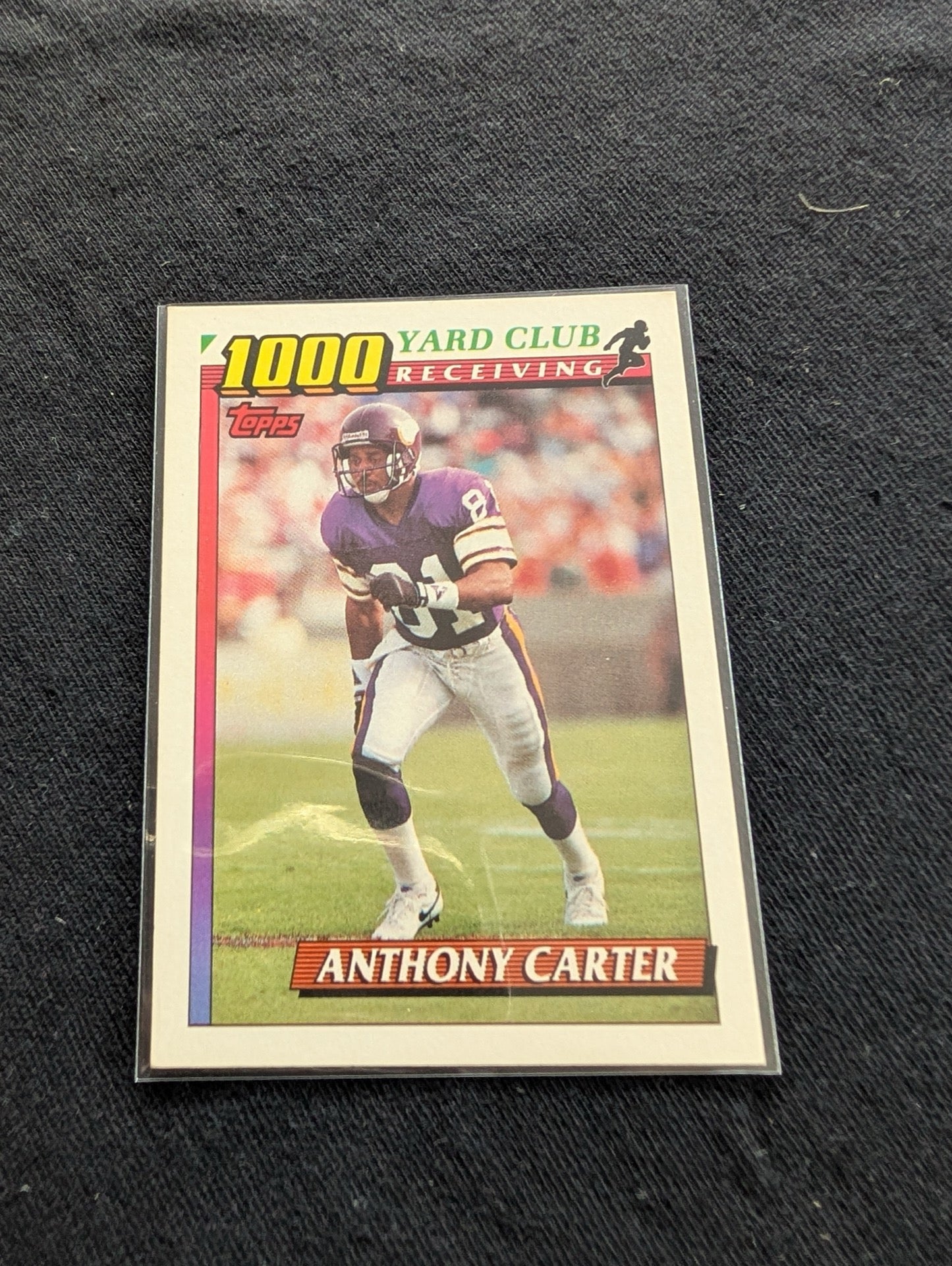 Anthony Carter Vikings Lot (2) 1991 Pro Set & 1991 Topps 1000 Yard Club