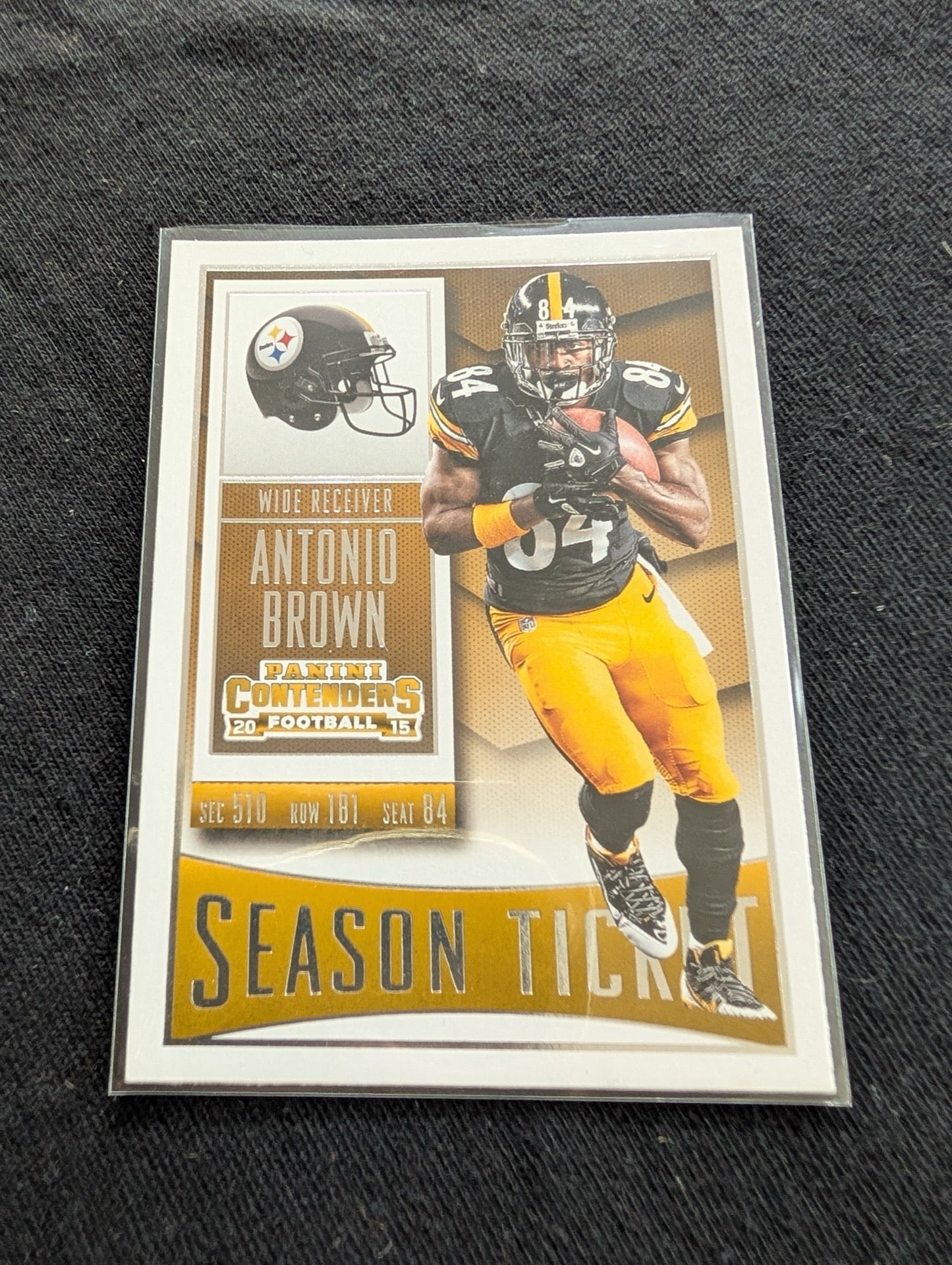 Antonio Brown Steelers Lot (2) 2018 Score Color Rush & Contenders Season Ticket