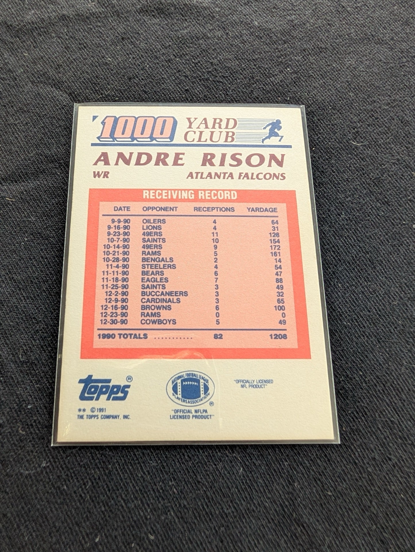 Andre Rison "Bad Moon" Falcons Lot (3) 90s Cards UD Pro Set Topps 1000 Yd