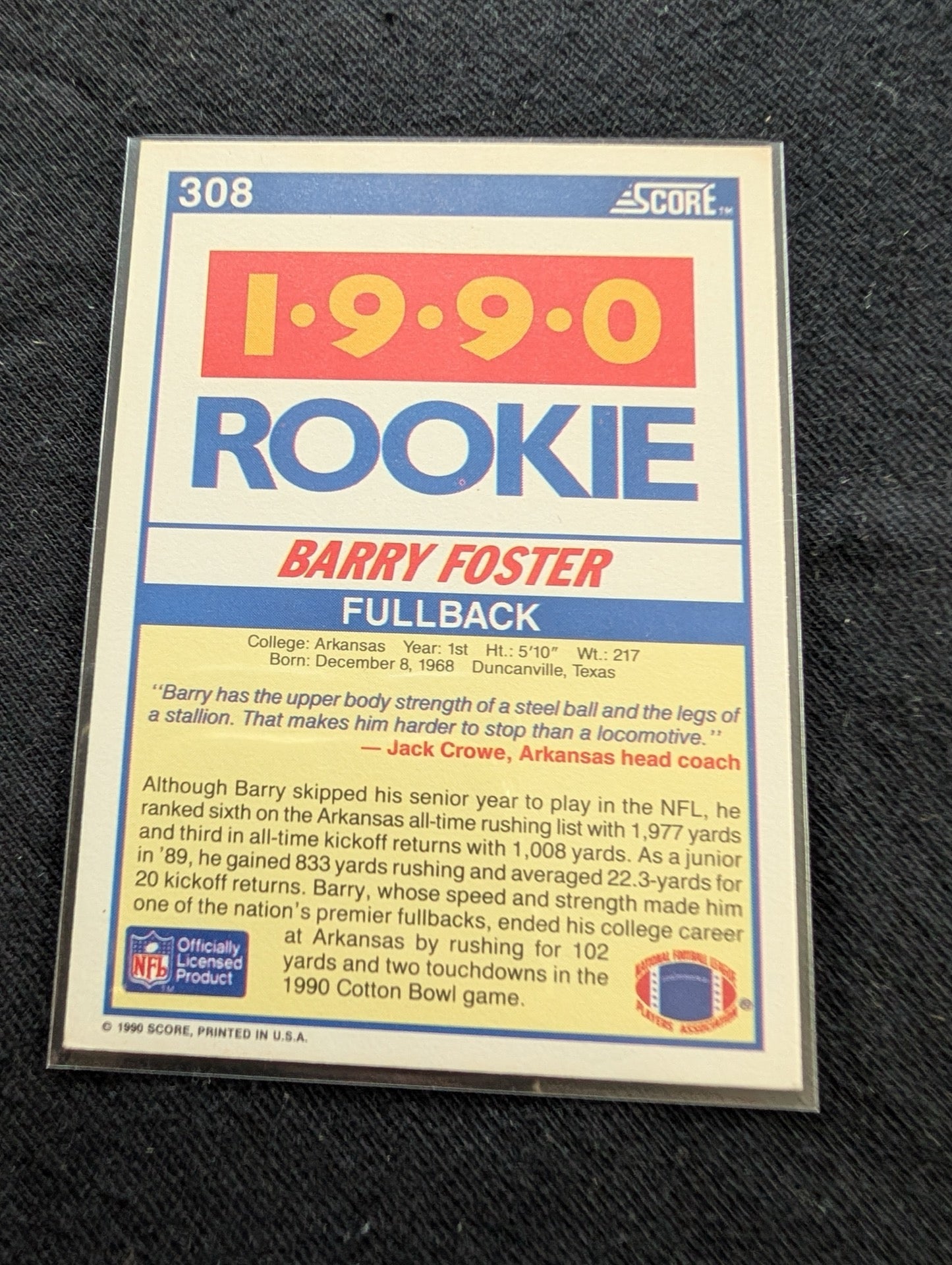 Barry Foster Pittsburgh Steelers Lot (13) 90s Cards Topps UD Fleer Pro Set