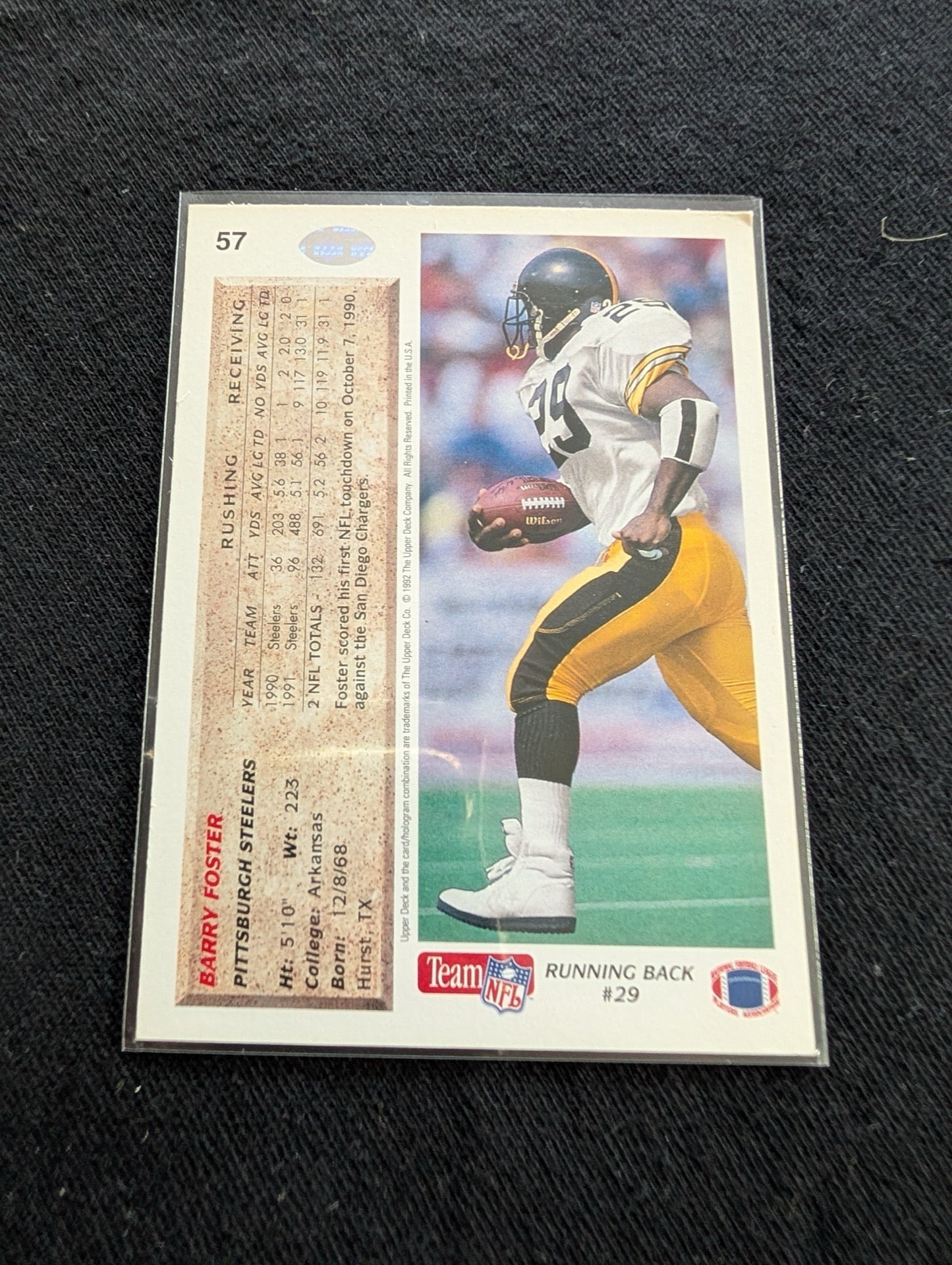 Barry Foster Pittsburgh Steelers Lot (13) 90s Cards Topps UD Fleer Pro Set