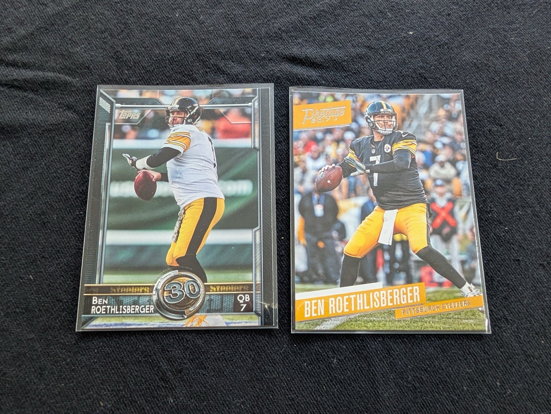 Ben Roethlisberger Steelers Lot (2) 2017 Topps #30 & 2017 Prestige QB