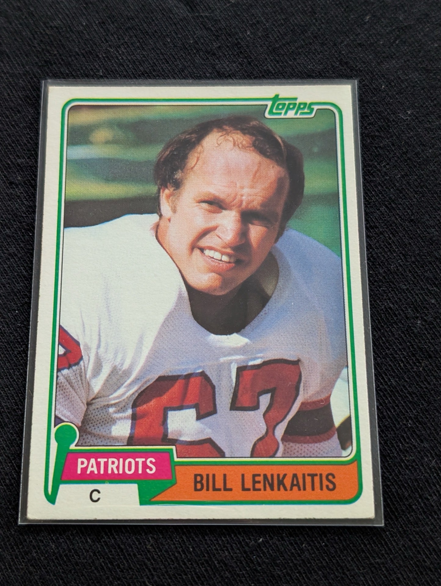Bill Lenkaitis 1980 & 1981 Topps New England Patriots Lot (2) Vintage Center