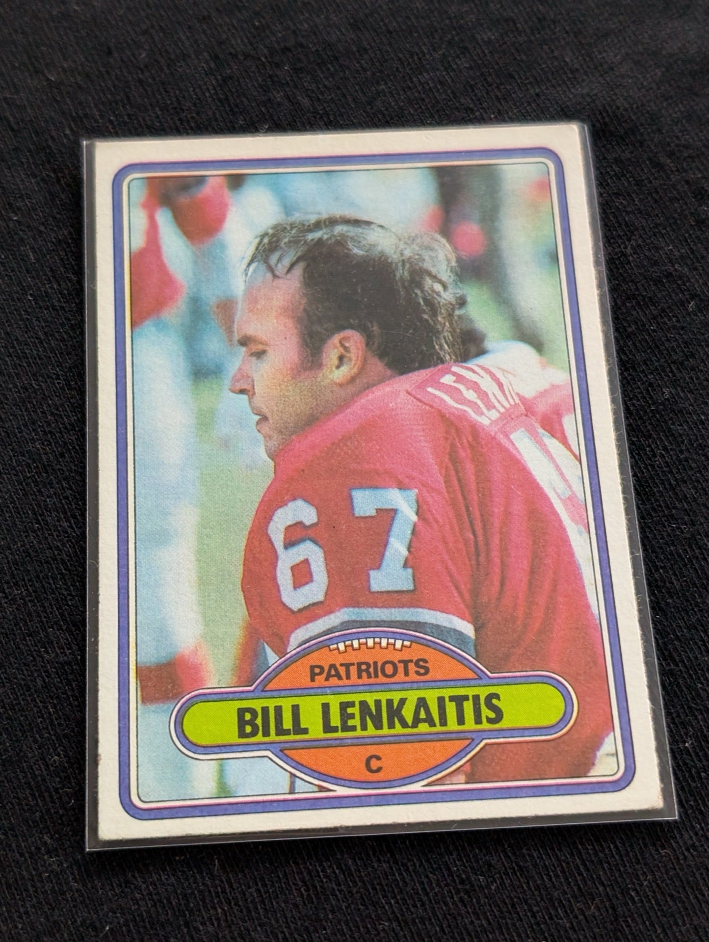 Bill Lenkaitis 1980 & 1981 Topps New England Patriots Lot (2) Vintage Center