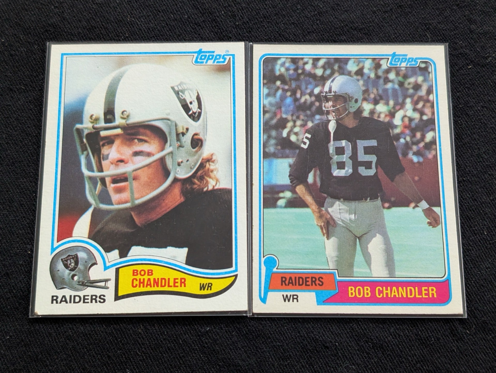 Bob Chandler 1979 & 1980 Topps Oakland Raiders Lot (2) Vintage WR Cards