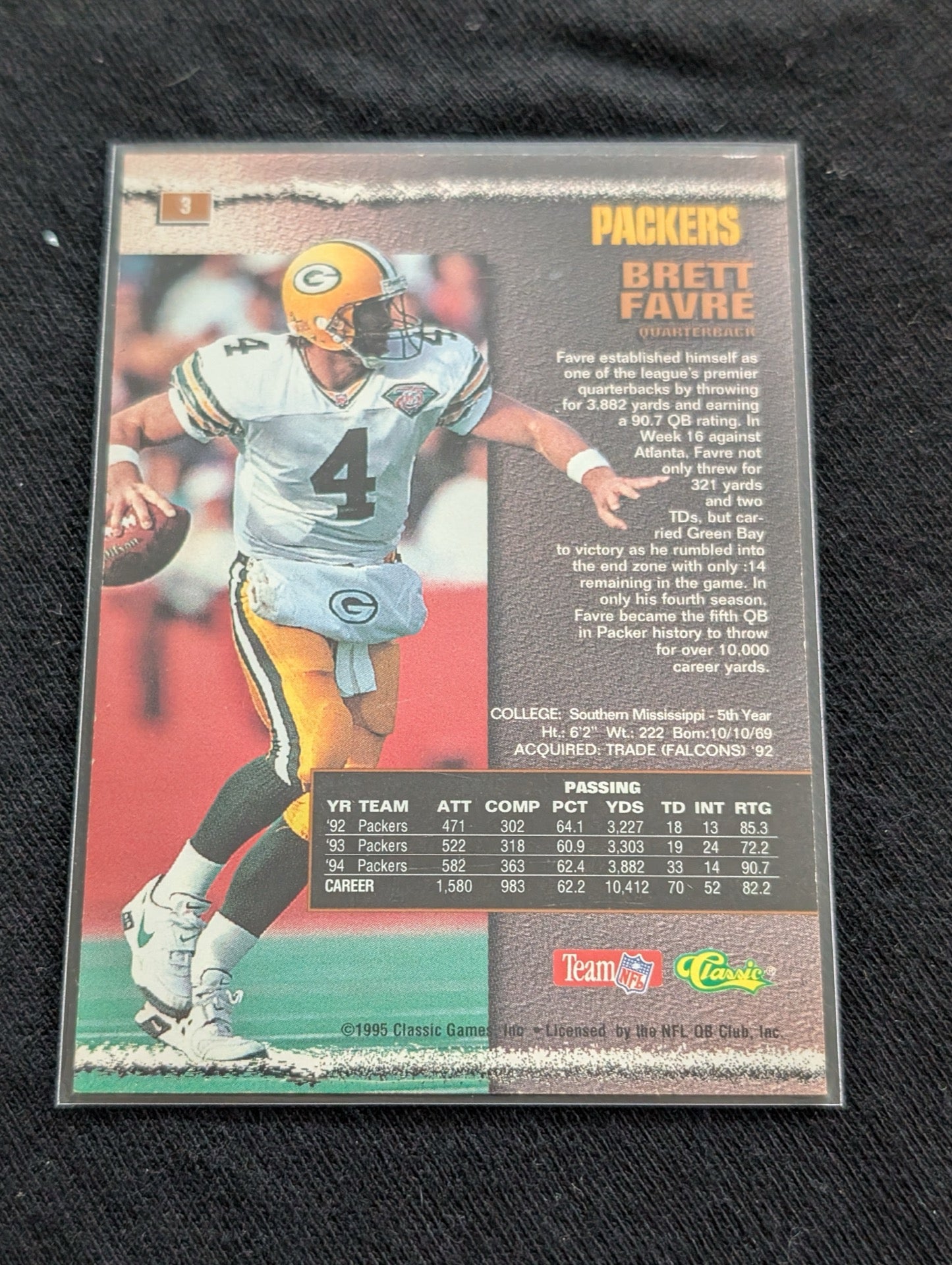 Brett Favre Green Bay Packers HOF Lot (3) 90s Cards Impact & Pro Line