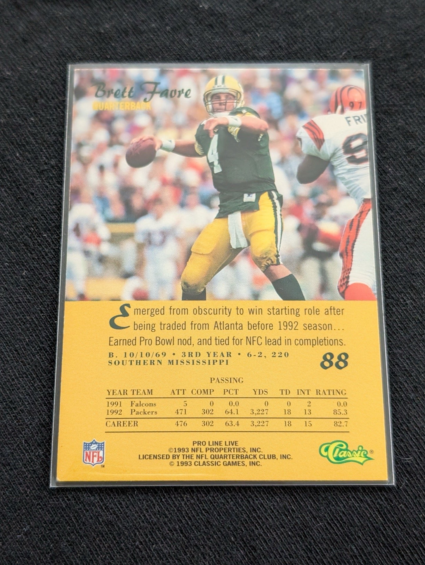 Brett Favre Green Bay Packers HOF Lot (3) 90s Cards Impact & Pro Line