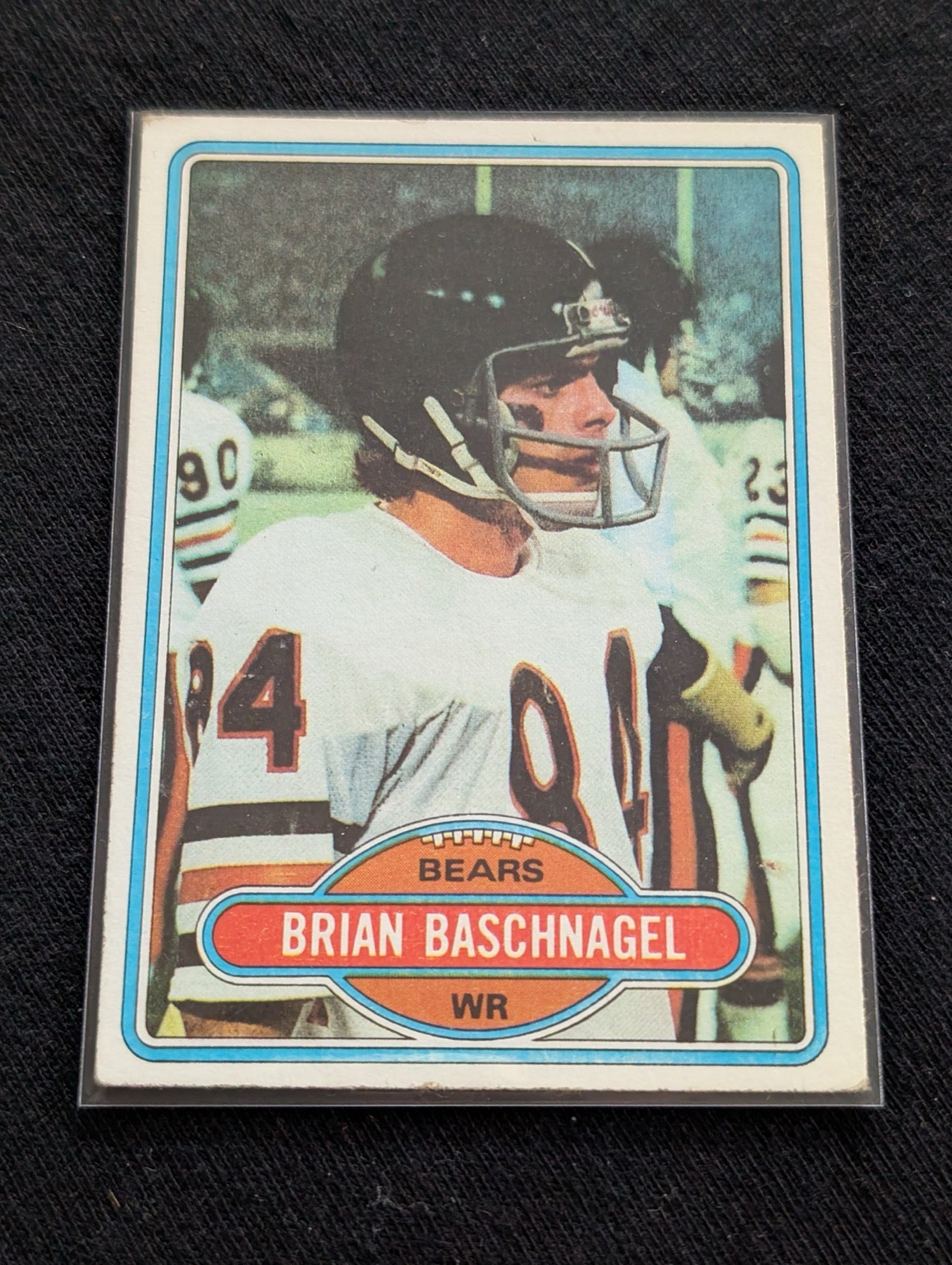 Brian Baschnagel 1979 & 1980 Topps Chicago Bears Lot (2) Vintage WR Cards