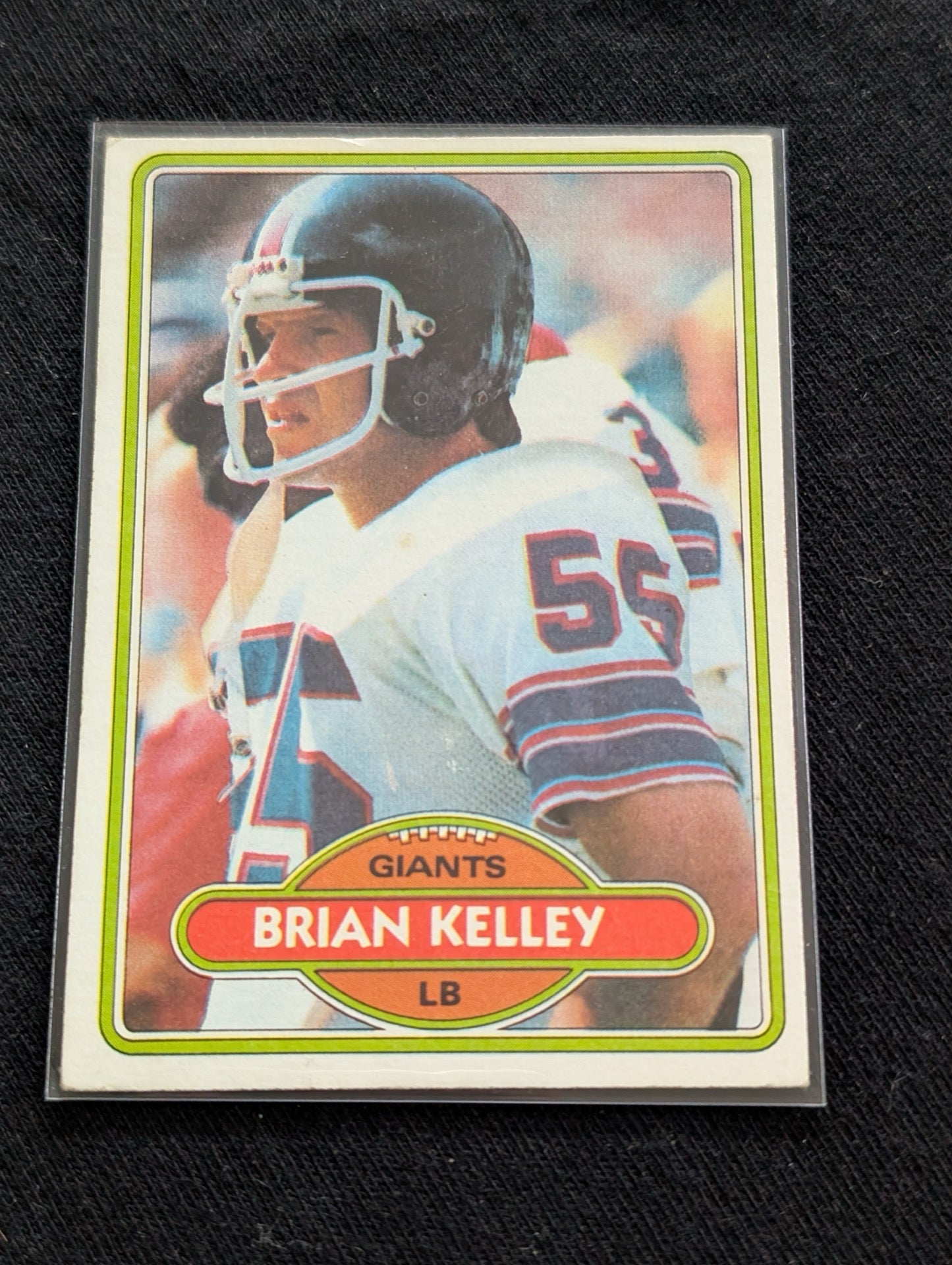 Brian Kelley 1979 & 1980 Topps New York Giants Lot (2) Vintage LB Cards
