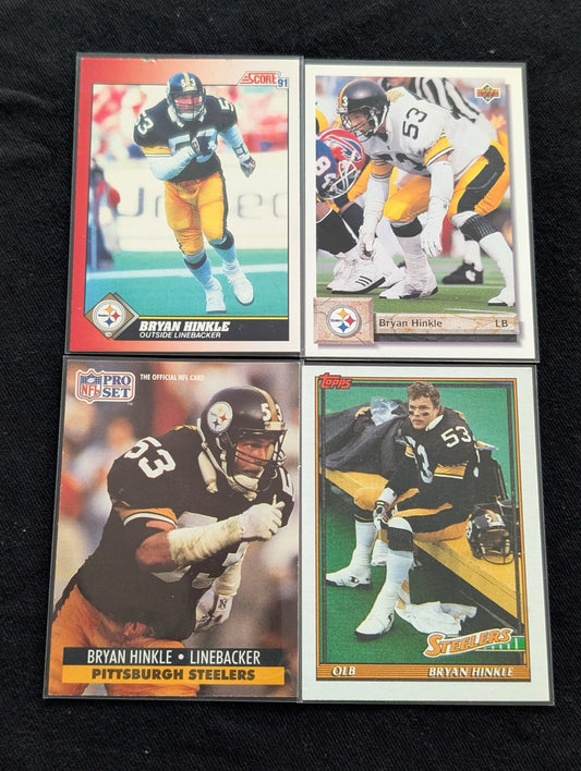 Bryan Hinkle Pittsburgh Steelers Lot (4) 1991 Topps Score Pro Set Upper Deck