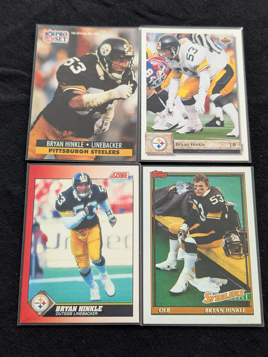 Bryan Hinkle Steelers Lot (4) 1991 Score UD Topps Pro Set 90s Football