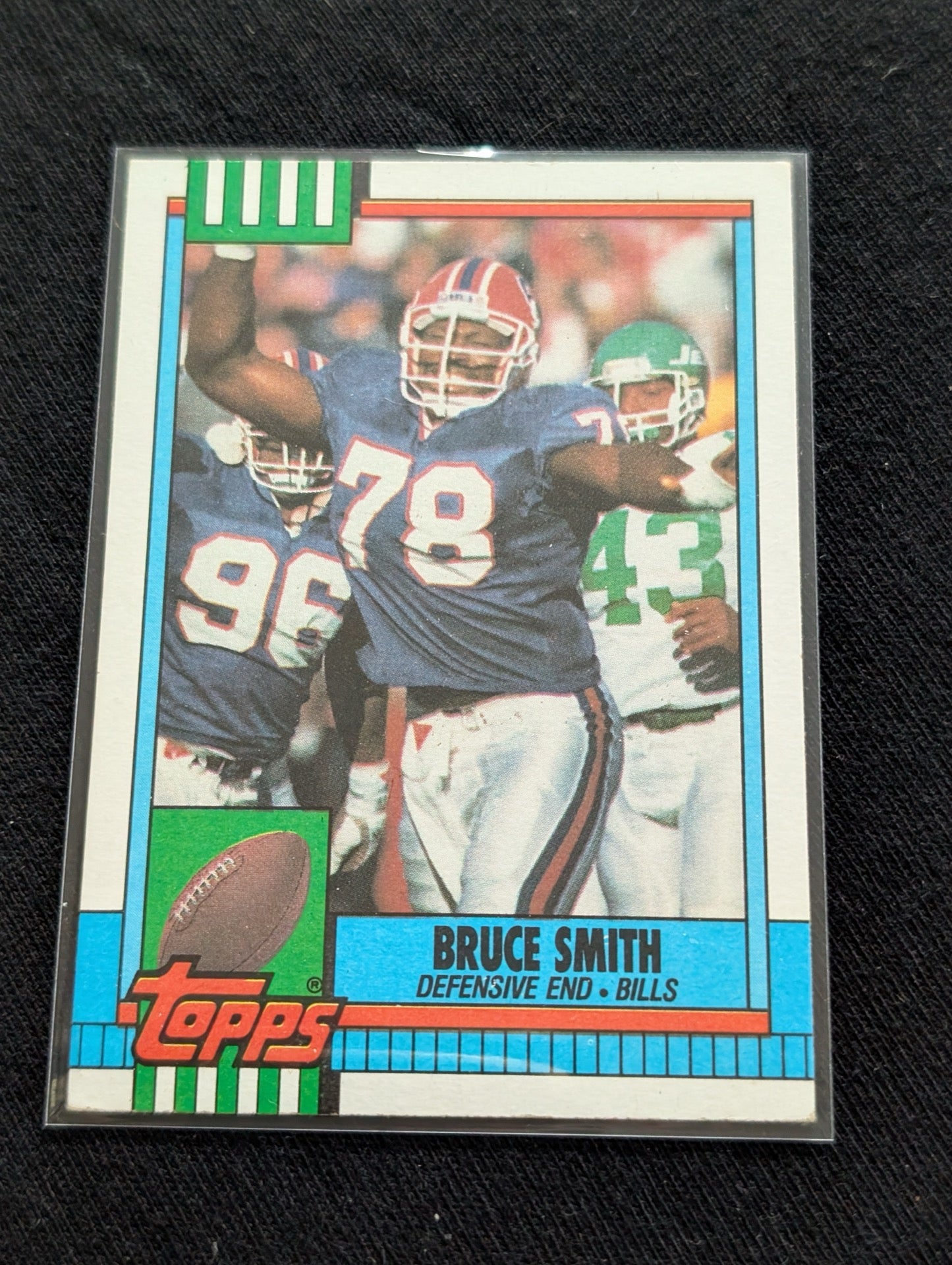 Bruce Smith HOF Bills Lot (2) 1990 Topps & 1993 Collector's Choice DE