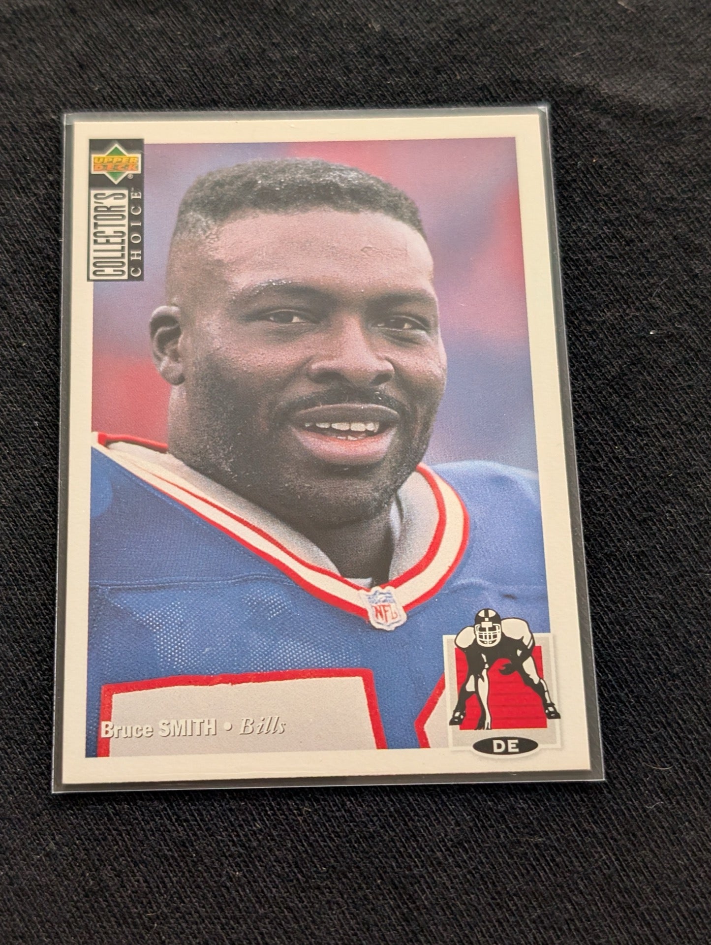 Bruce Smith HOF Bills Lot (2) 1990 Topps & 1993 Collector's Choice DE