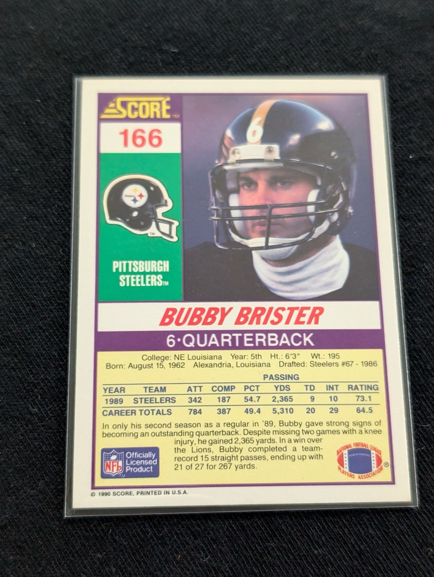 Bubby Brister Pittsburgh Steelers Lot (7) 90s Cards Topps Score Pro Set UD