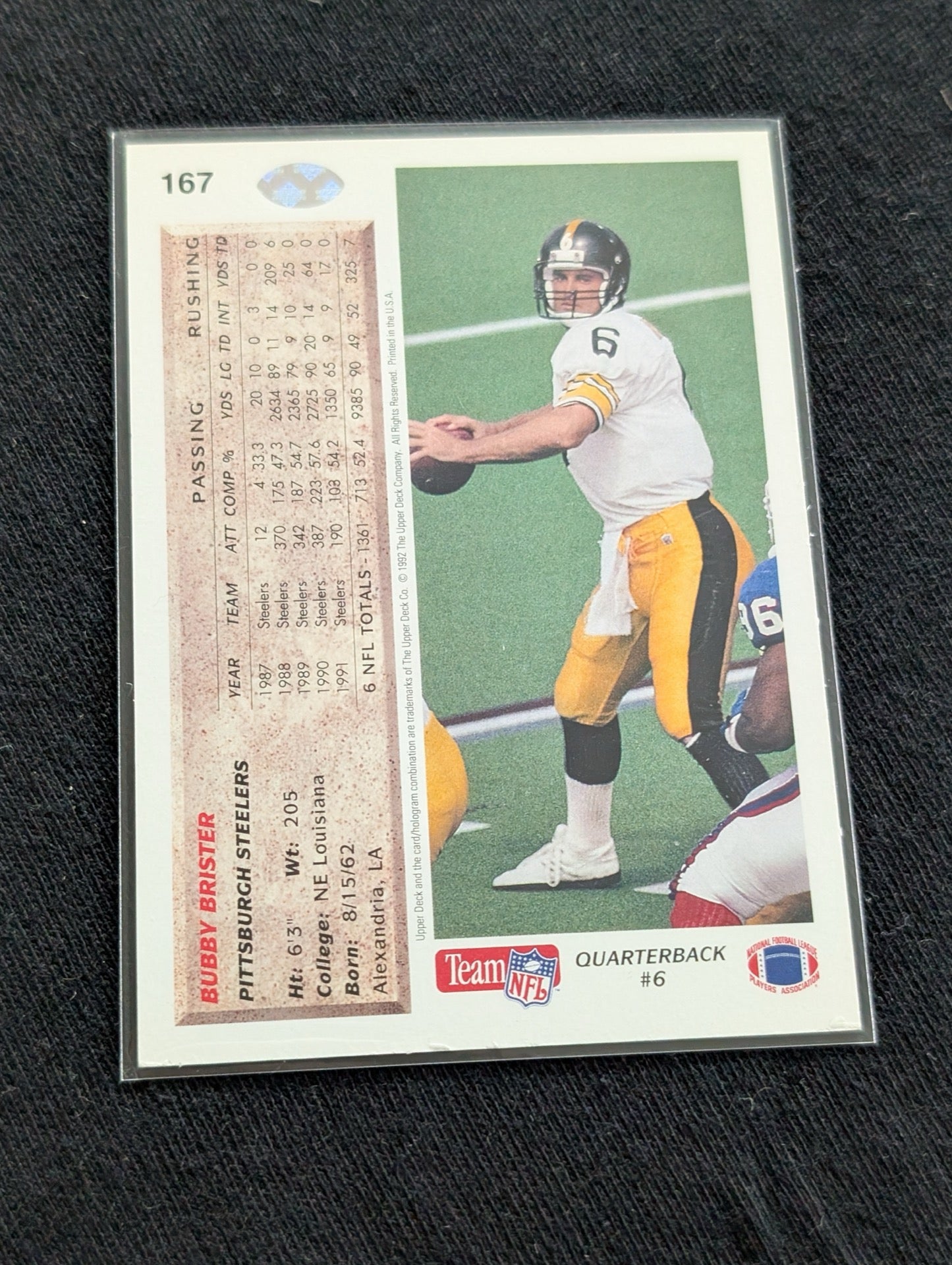 Bubby Brister Pittsburgh Steelers Lot (7) 90s Cards Topps Score Pro Set UD