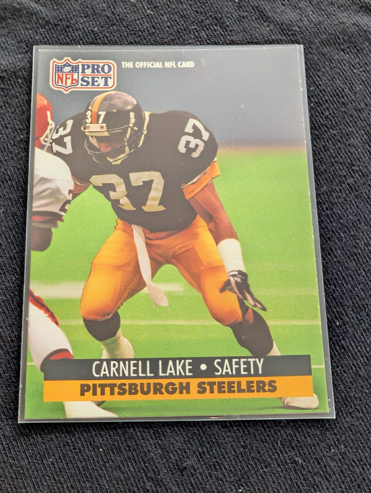 Carnell Lake Steelers Lot (6) 90s Cards incl. 1990 Topps Super Rookie