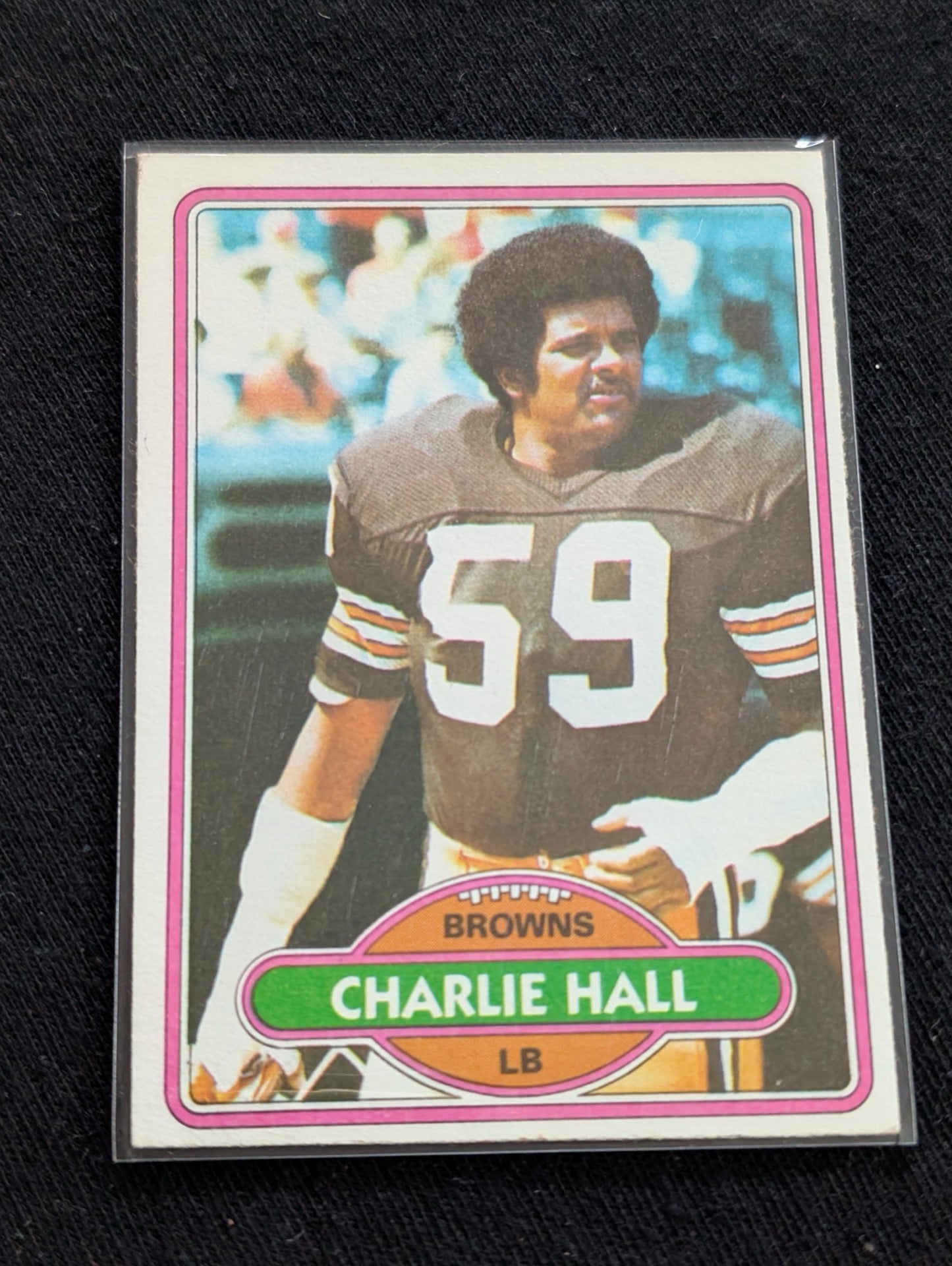 Charlie Hall 1978 & 1979 Topps Cleveland Browns Lot (2) Vintage LB Cards
