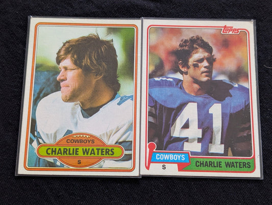 Charlie Waters 1978 & 1979 Topps Dallas Cowboys Lot (2) "Doomsday" DB