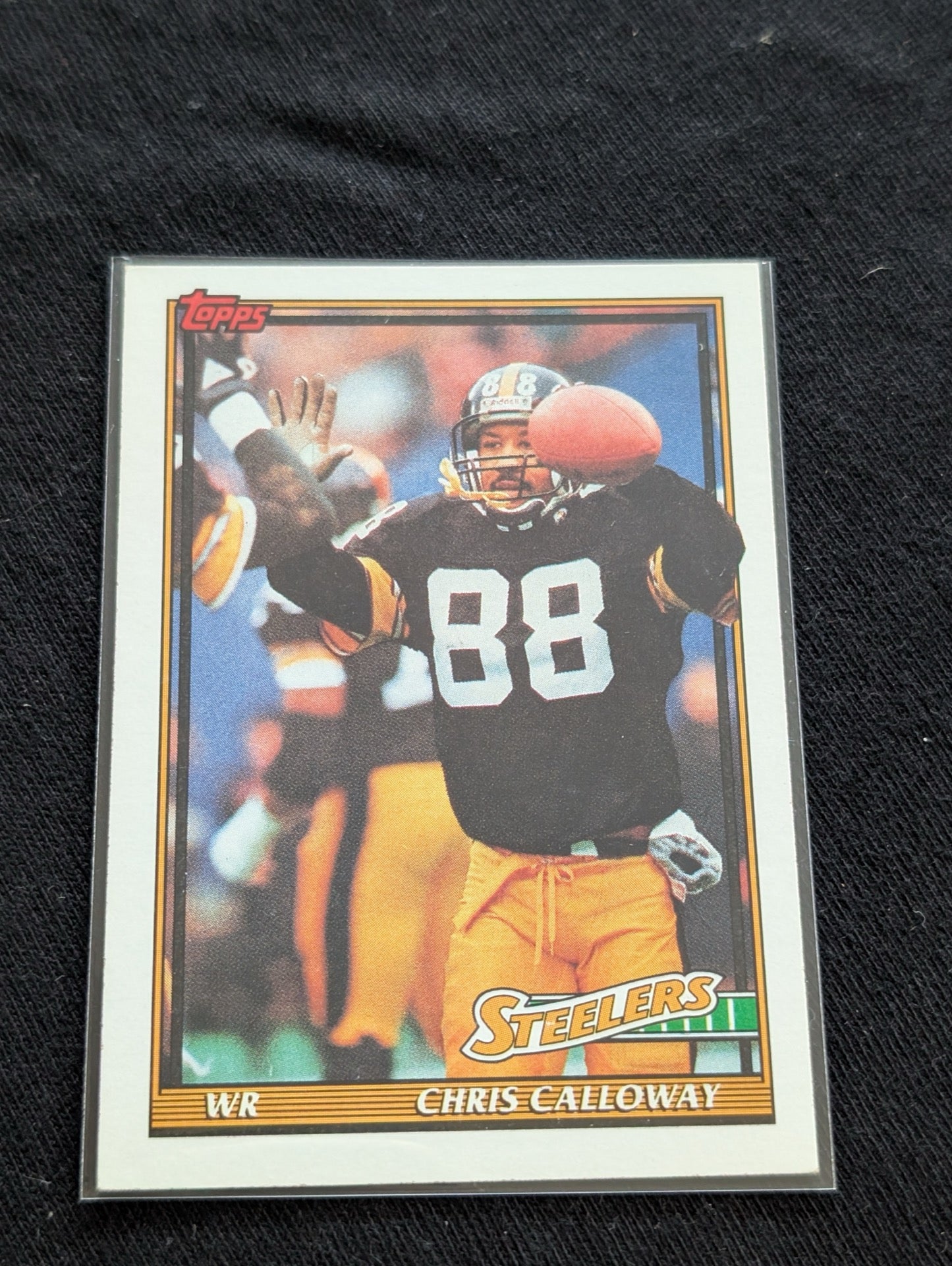 Chris Calloway Lot (2) 1991 Topps Steelers & 1993 Collector's Choice Giants