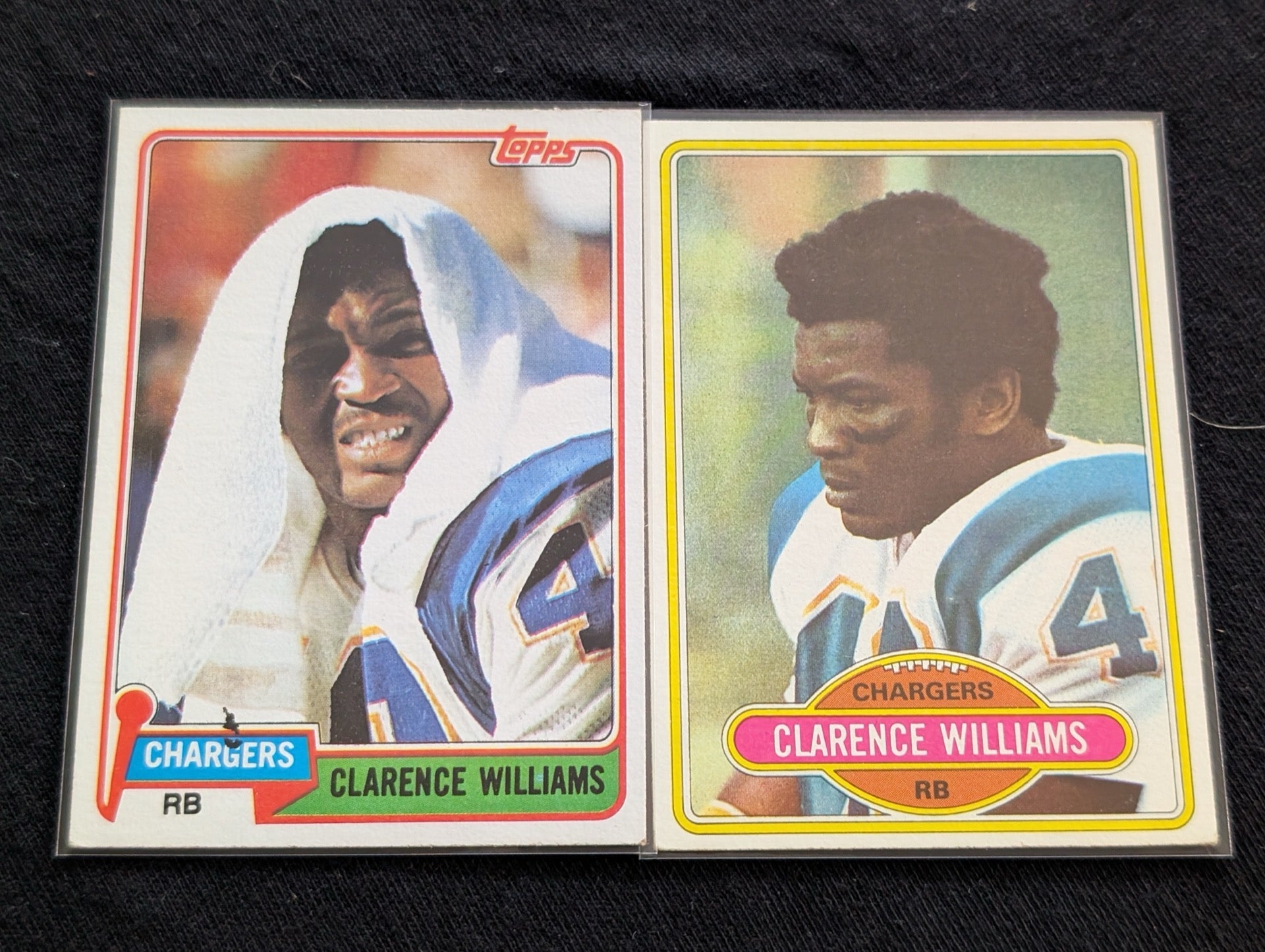 Clarence Williams 1979 & 1980 Topps San Diego Chargers Lot (2) Vintage RB