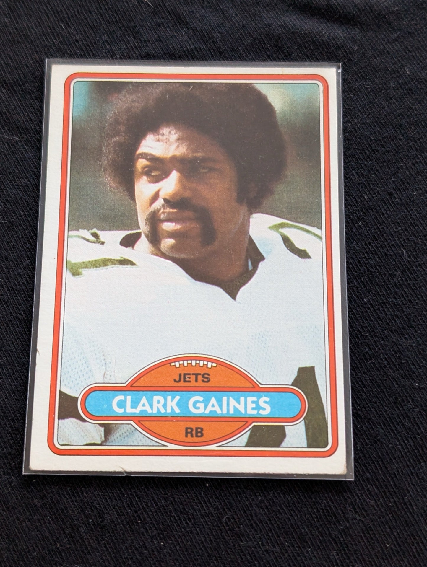 Clark Gaines 1979 & 1980 Topps New York Jets Lot (2) Vintage RB Cards