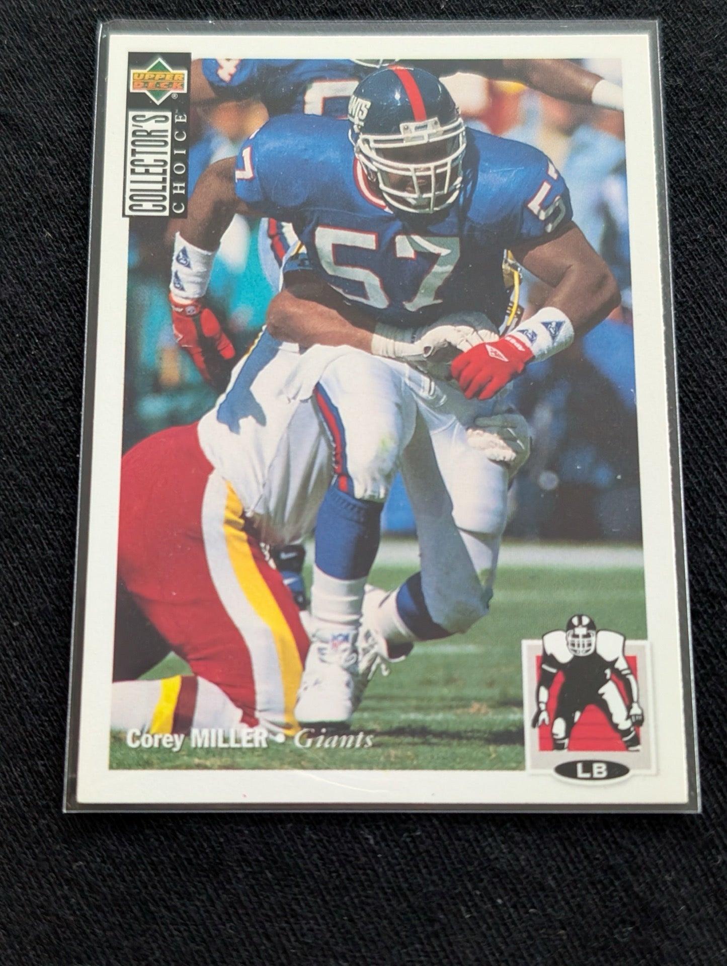 Corey Miller NY Giants Lot (2) 1993 Collector's Choice & 1994 Topps Gold