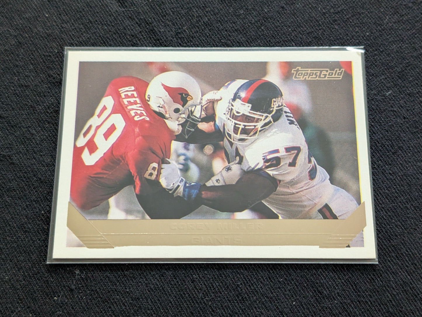 Corey Miller NY Giants Lot (2) 1993 Collector's Choice & 1994 Topps Gold