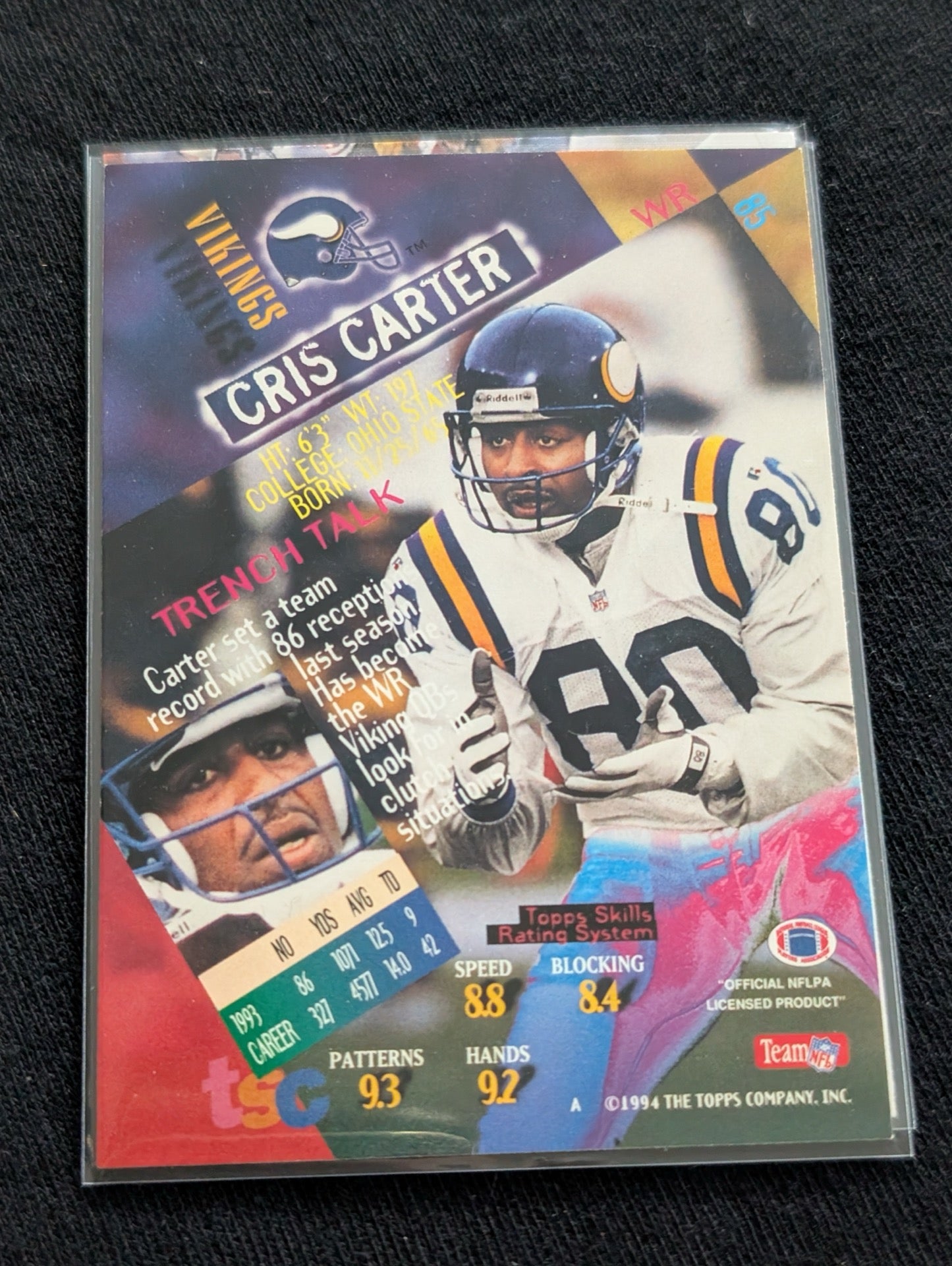 Cris Carter HOF Vikings Lot (4) 90s Cards Fleer Playoff Collector's Choice