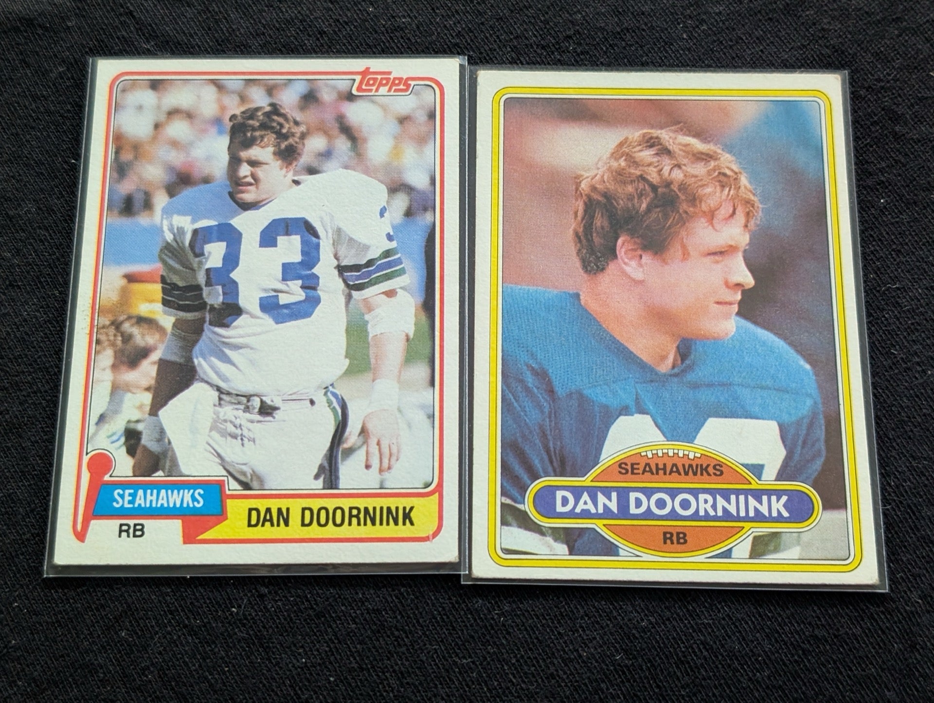 Dan Doornink 1979 & 1980 Topps Seattle Seahawks Lot (2) Vintage RB Cards