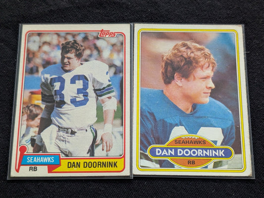 Dan Doornink Seattle Seahawks Lot (2) 1979 & 1980 Topps Vintage NFL