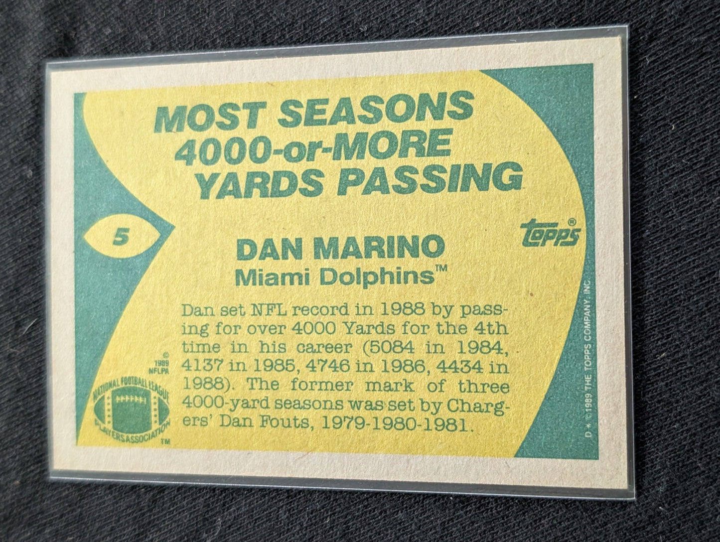 Dan Marino HOF Dolphins QB Legends Card Lot (4) Topps, SkyBox, UD