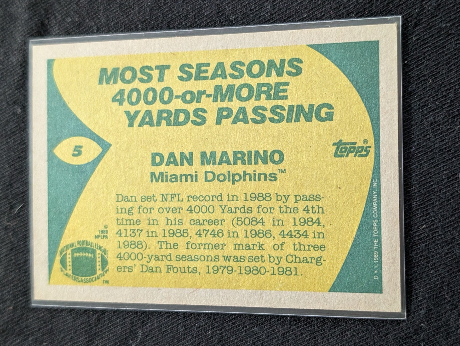 Dan Marino HOF Dolphins QB Legends Card Lot (4) Topps, SkyBox, UD