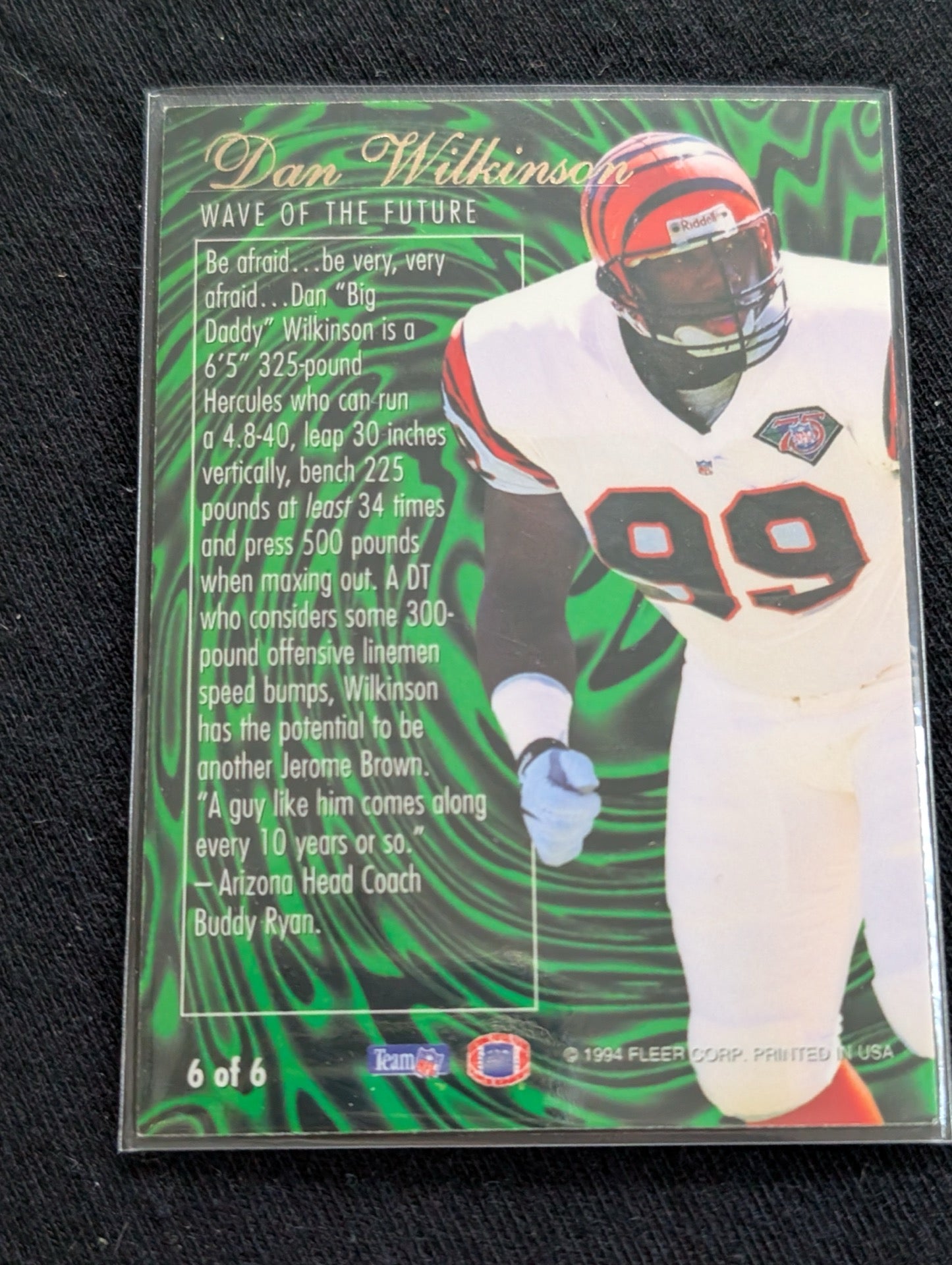 Dan "Big Daddy" Wilkinson 1994 Rookie Card Lot (2) Flair & Collector's Choice