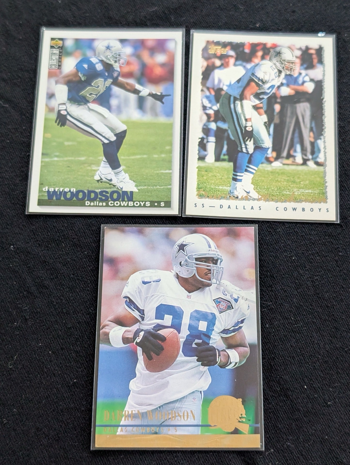 Darren Woodson HOF Cowboys Legend Card Lot (3) Collector's Choice 1994-96