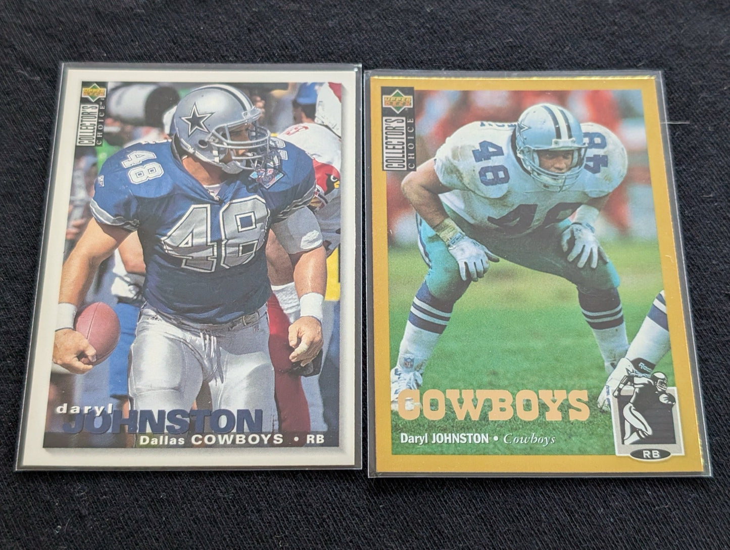 Daryl "Moose" Johnston Cowboys Dynasty FB Card Lot (2) Collector's Choice