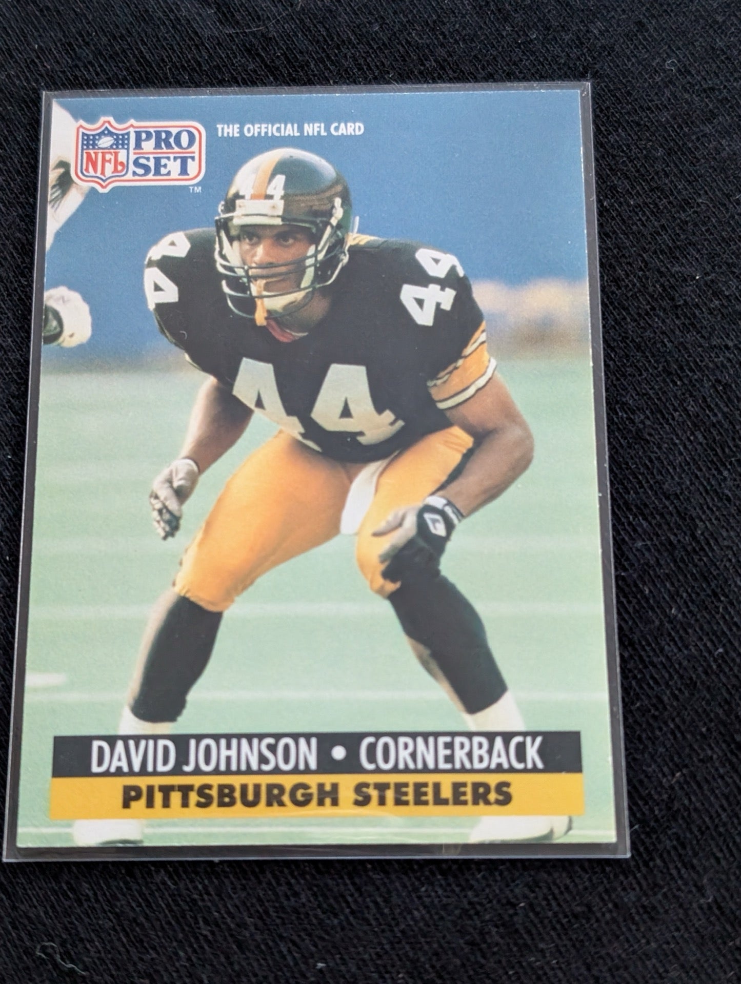 David Johnson Pittsburgh Steelers Cornerback Lot (2) 1990 Pro Set & Topps
