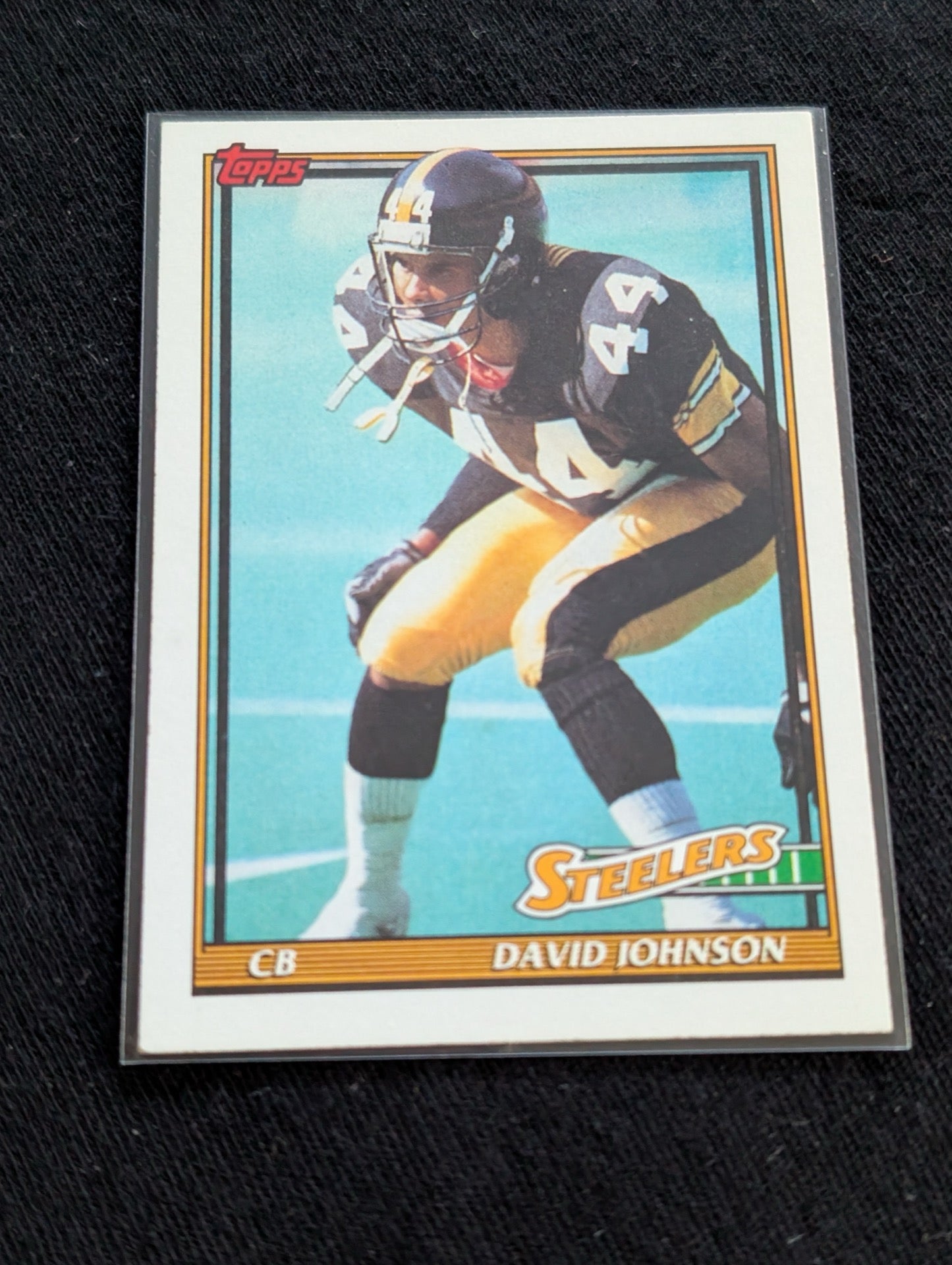 David Johnson Pittsburgh Steelers Cornerback Lot (2) 1990 Pro Set & Topps