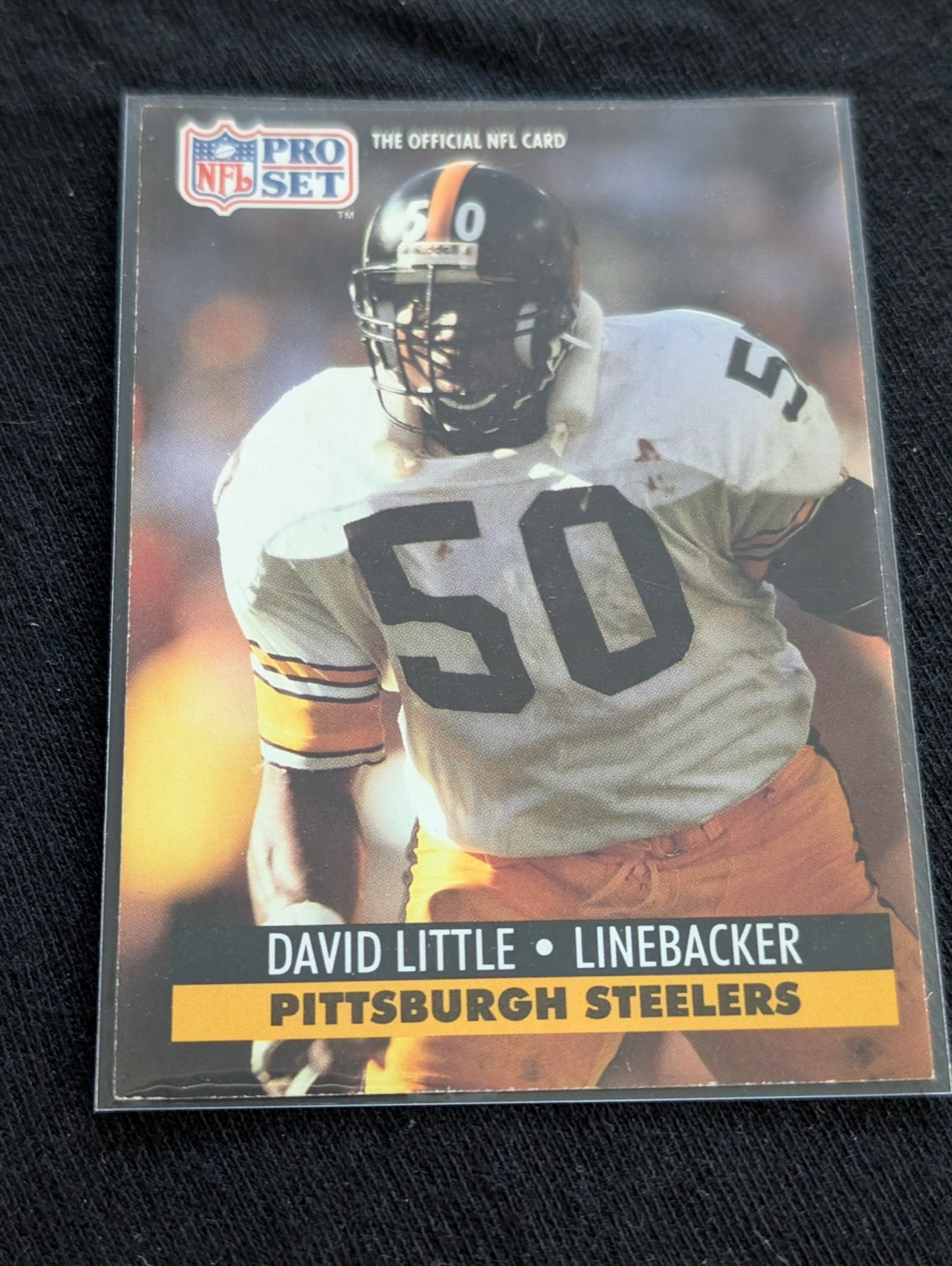 David Little Pittsburgh Steelers LB Card Lot (2) 1991 Score & 1990 Pro Set