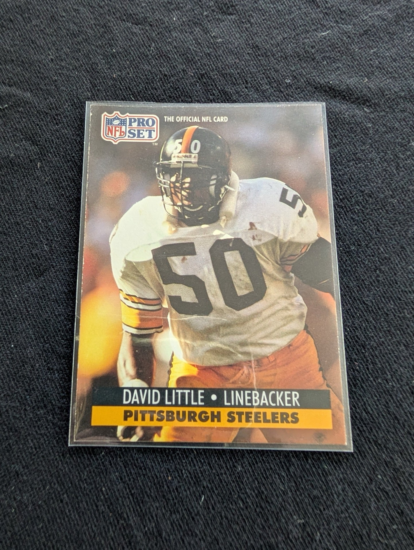 David Little Pittsburgh Steelers LB Card Lot (5) Topps, Pro Set, Score 90-91