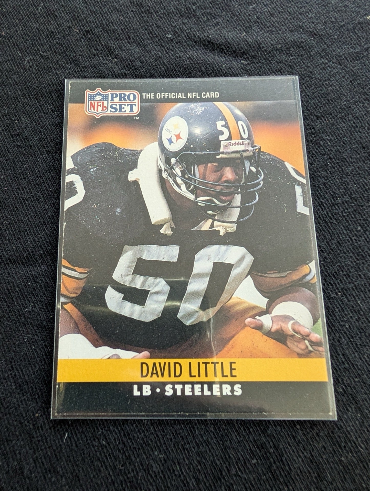 David Little Pittsburgh Steelers LB Card Lot (5) Topps, Pro Set, Score 90-91