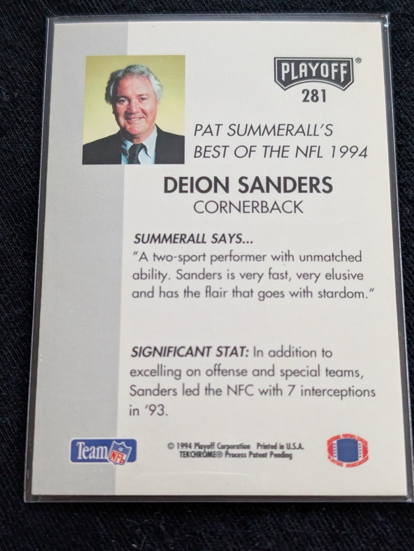 Deion Sanders HOF Prime Time Card Lot (2) 1994 Collector's Choice & Best